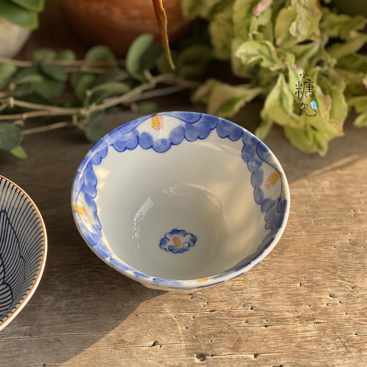 小糖瓷|日本製 摺邊超輕量山茶花飯碗(兩款)