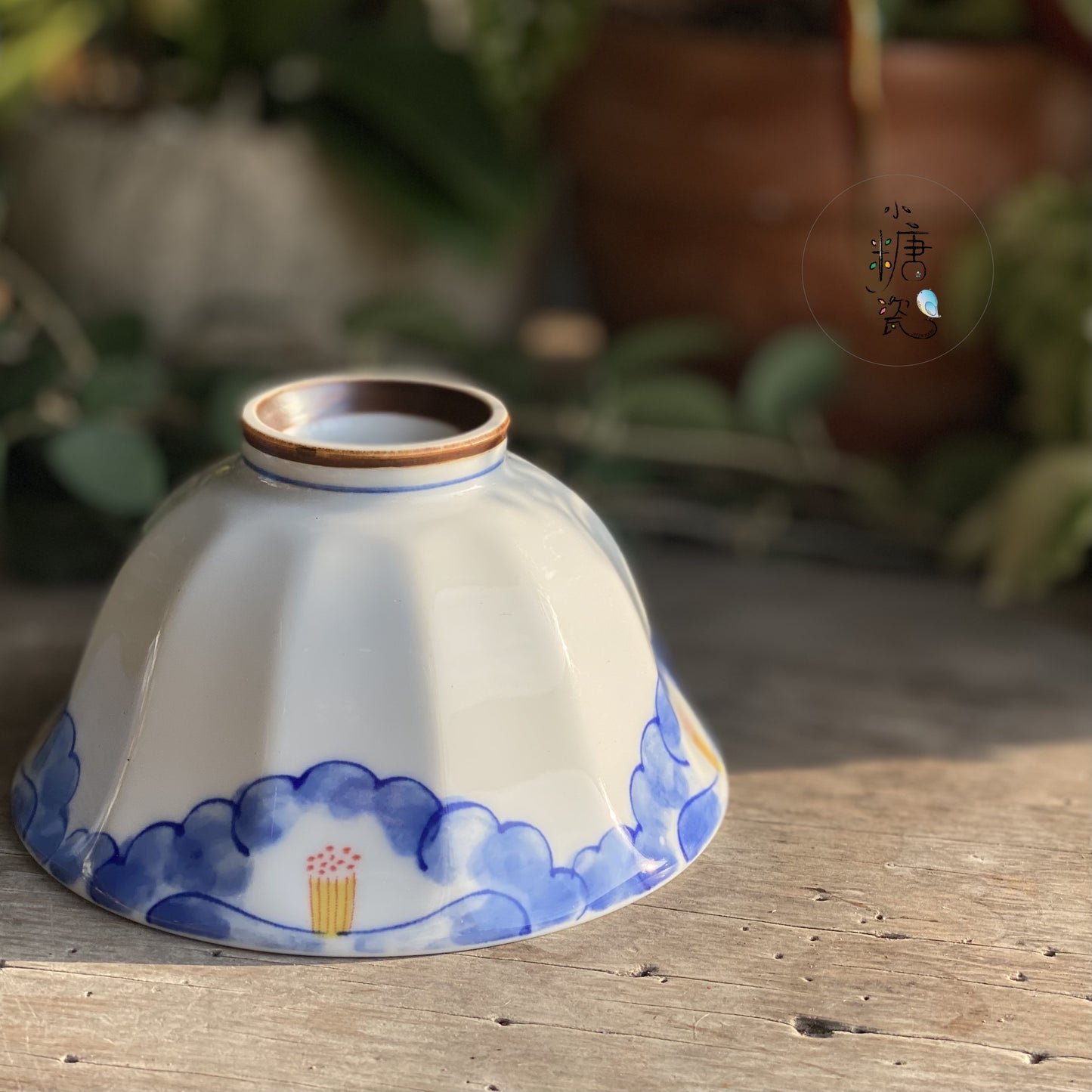 小糖瓷|日本製 摺邊超輕量山茶花飯碗(兩款)