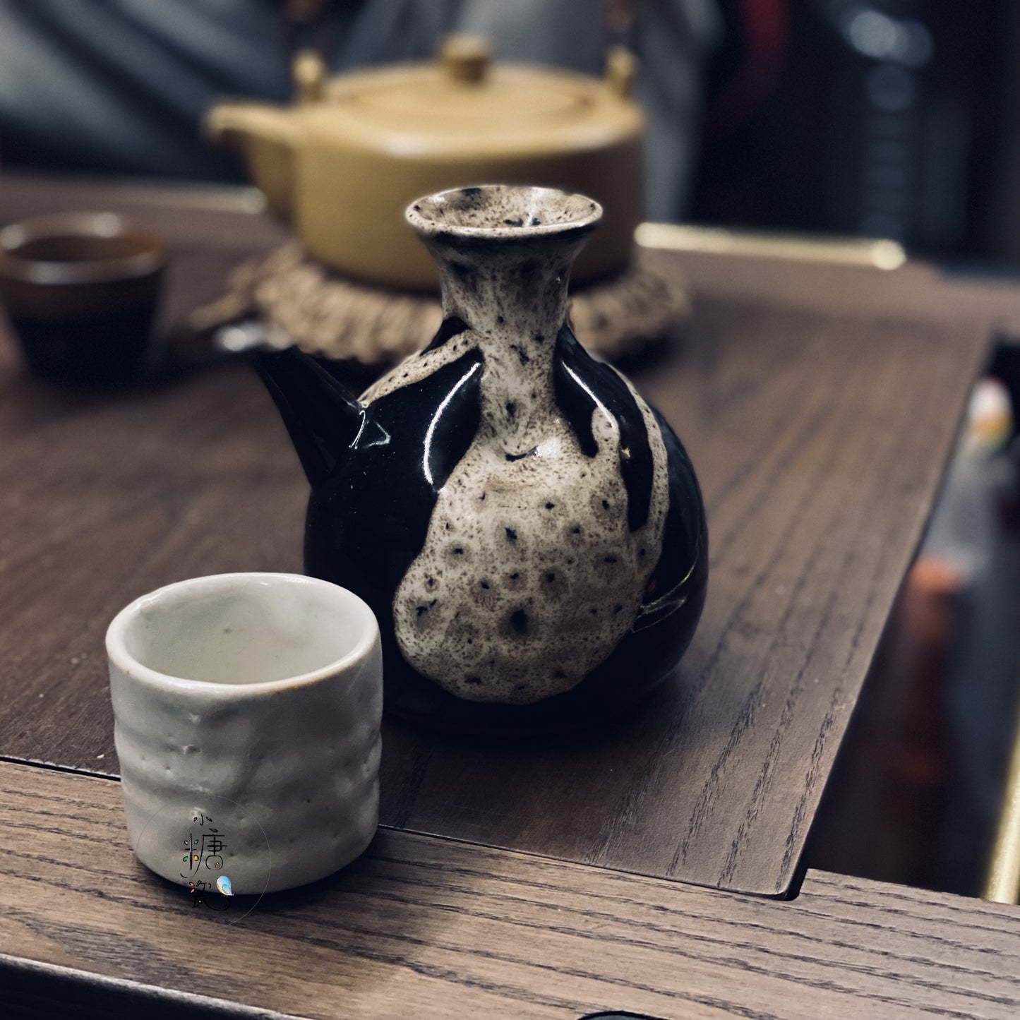 小糖瓷|日本製 珊瑚流窯變直火溫酒器/清酒瓶/禮盒組(木盒包裝)