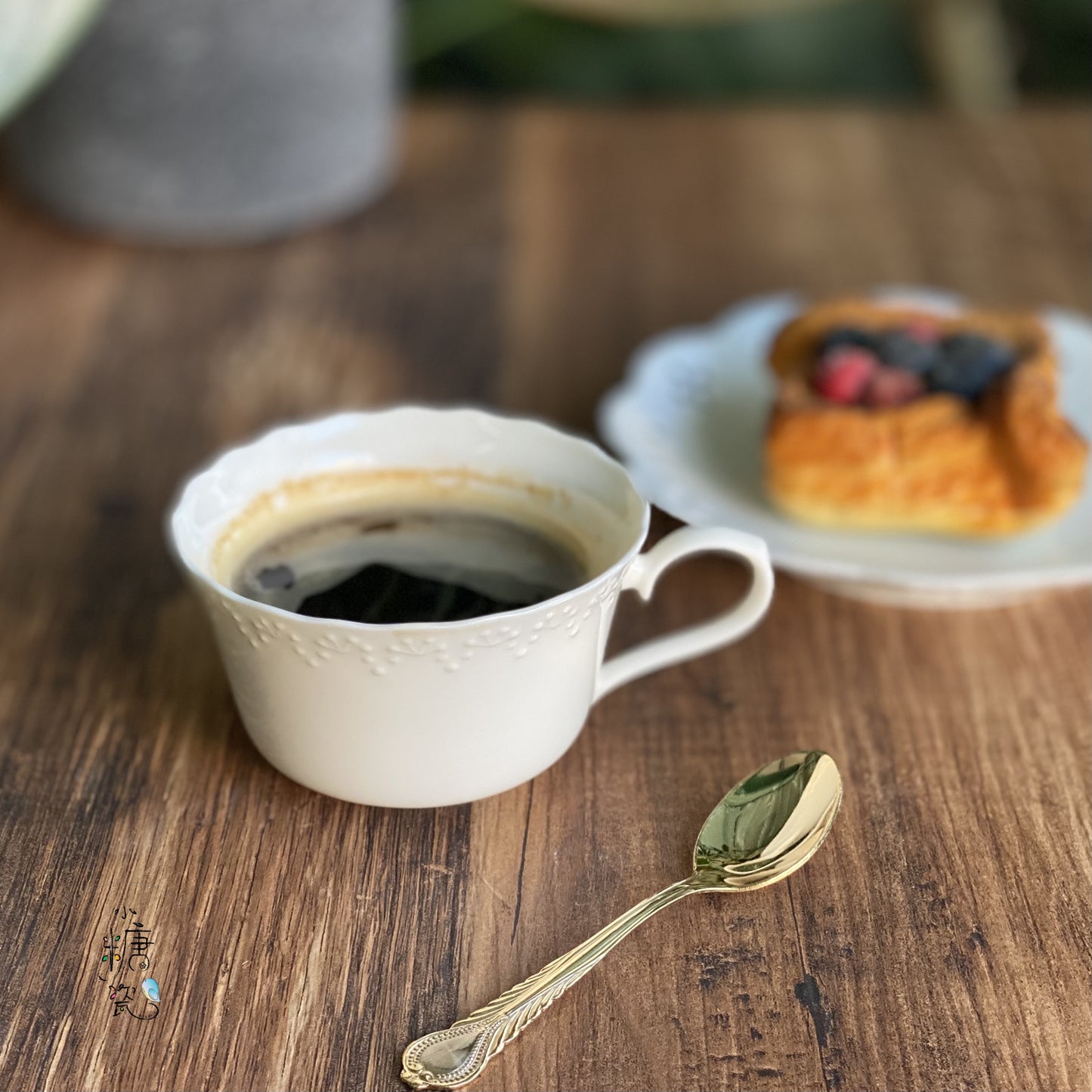 小糖瓷|日本製 🈴️ 金色日製不鏽鋼花茶攪拌匙/甜點匙