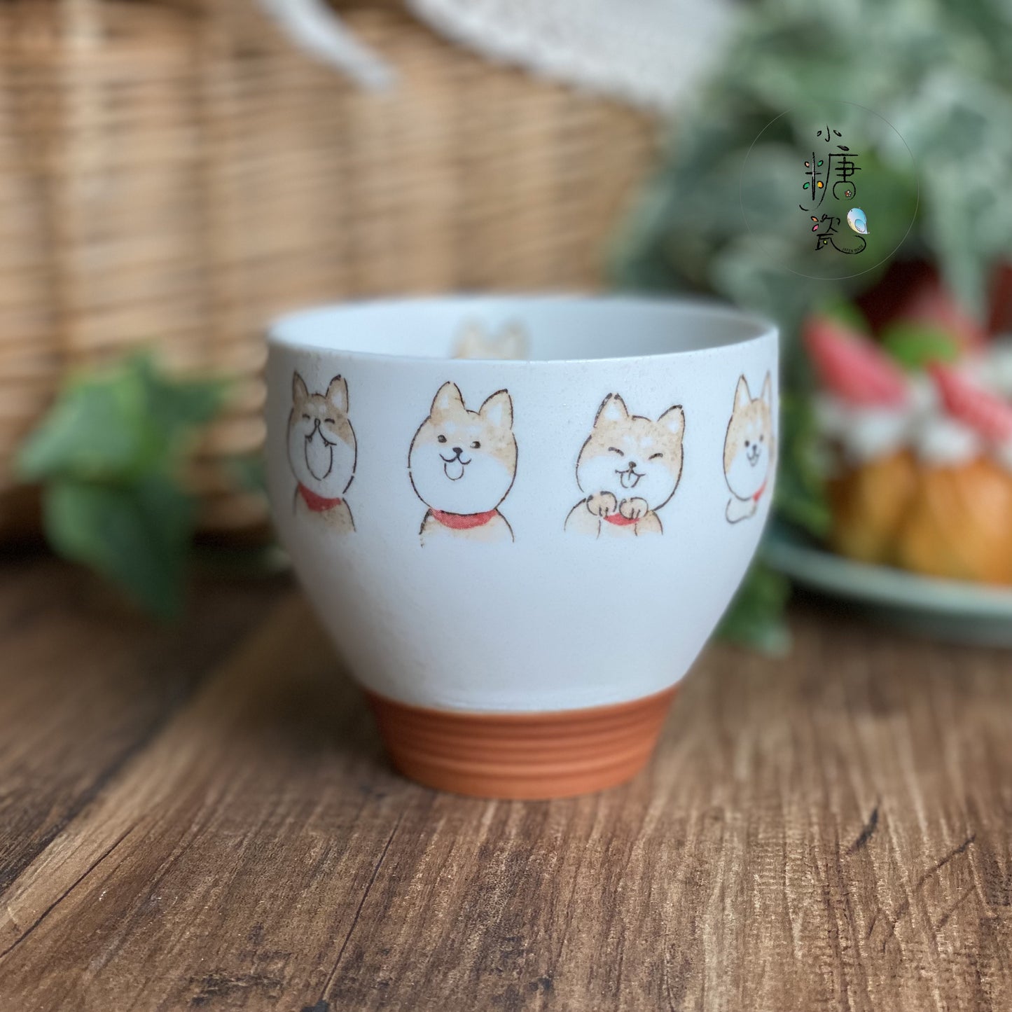 小糖瓷|日本製 手作柴犬汪汪輕量手握杯/茶杯