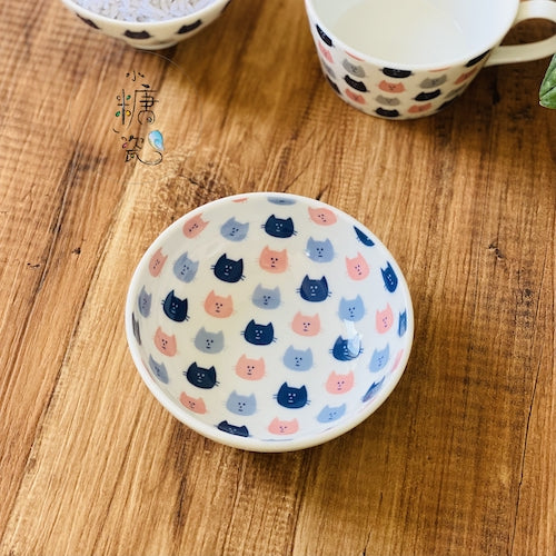 小糖瓷|日本製 粉喵喵們輕量早餐碗/4.0小鉢/甜點小鉢/沙拉碗