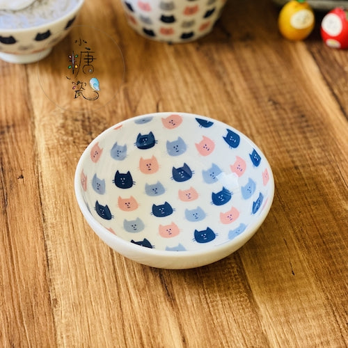 小糖瓷|日本製 粉喵喵們輕量早餐碗/4.0小鉢/甜點小鉢/沙拉碗