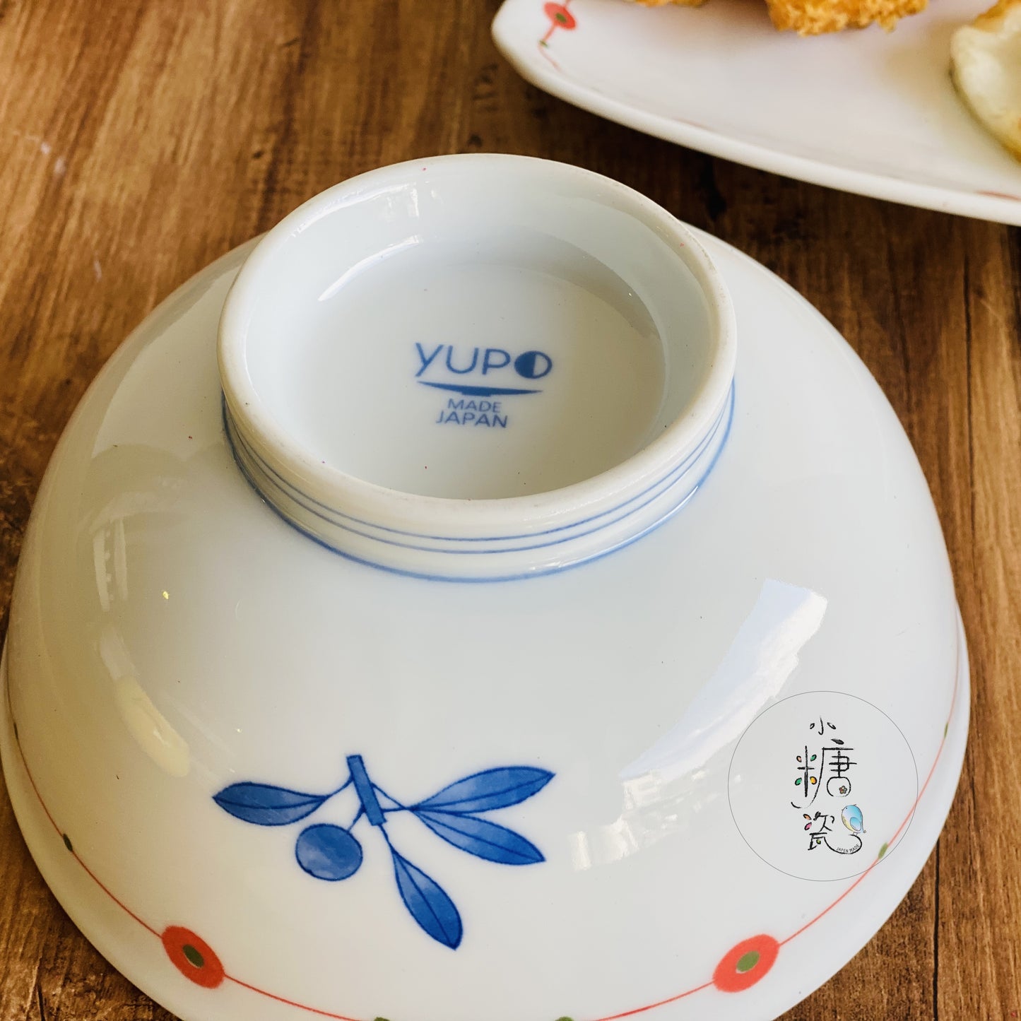 小糖瓷|日本製 赤繪環葉系列之輕量大和尚/丼飯碗/麵碗