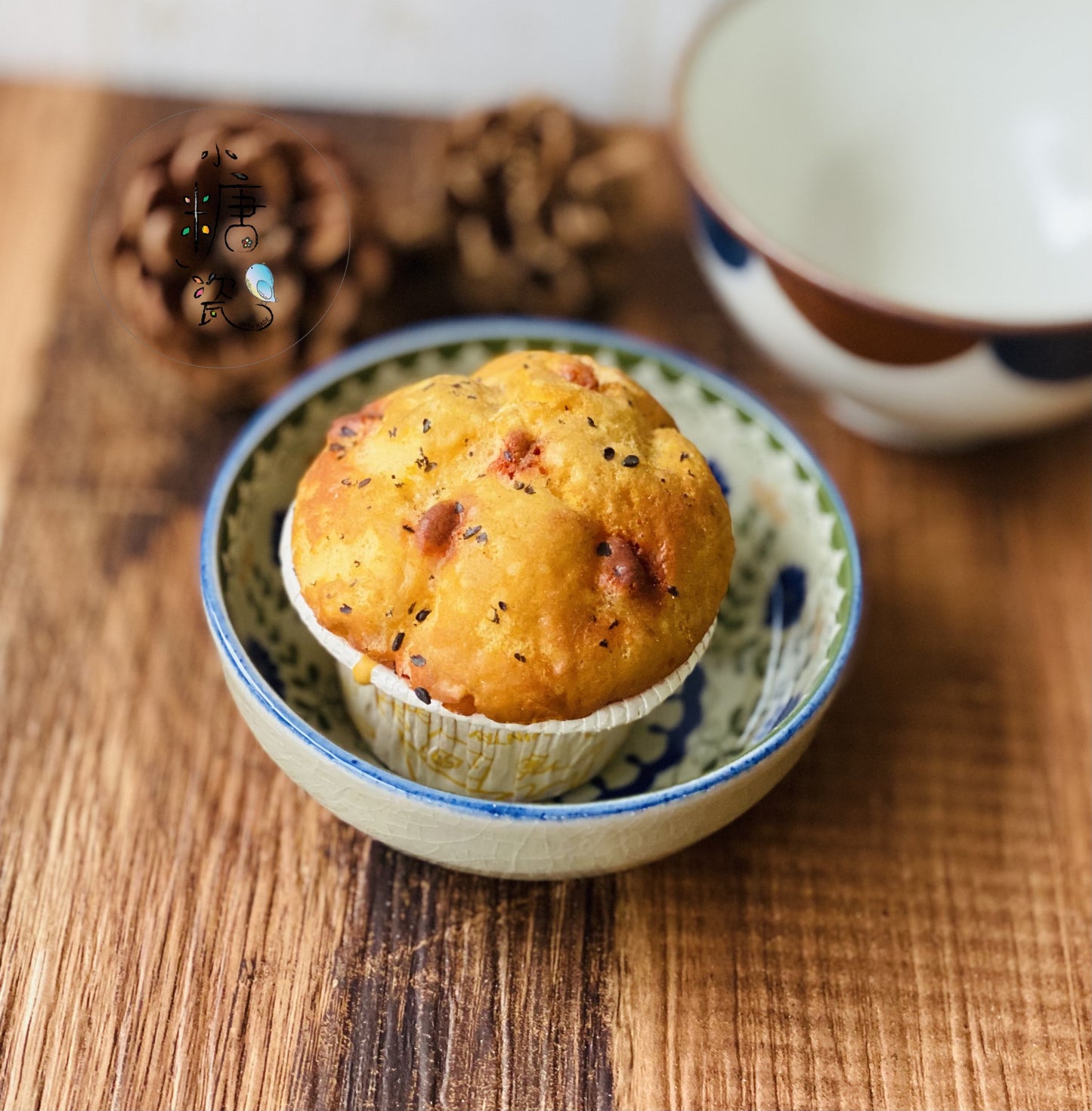 小糖瓷|日本製 波蘭瓷花裂釉復古綠小鉢/小菜鉢/飯碗/茶漬碗