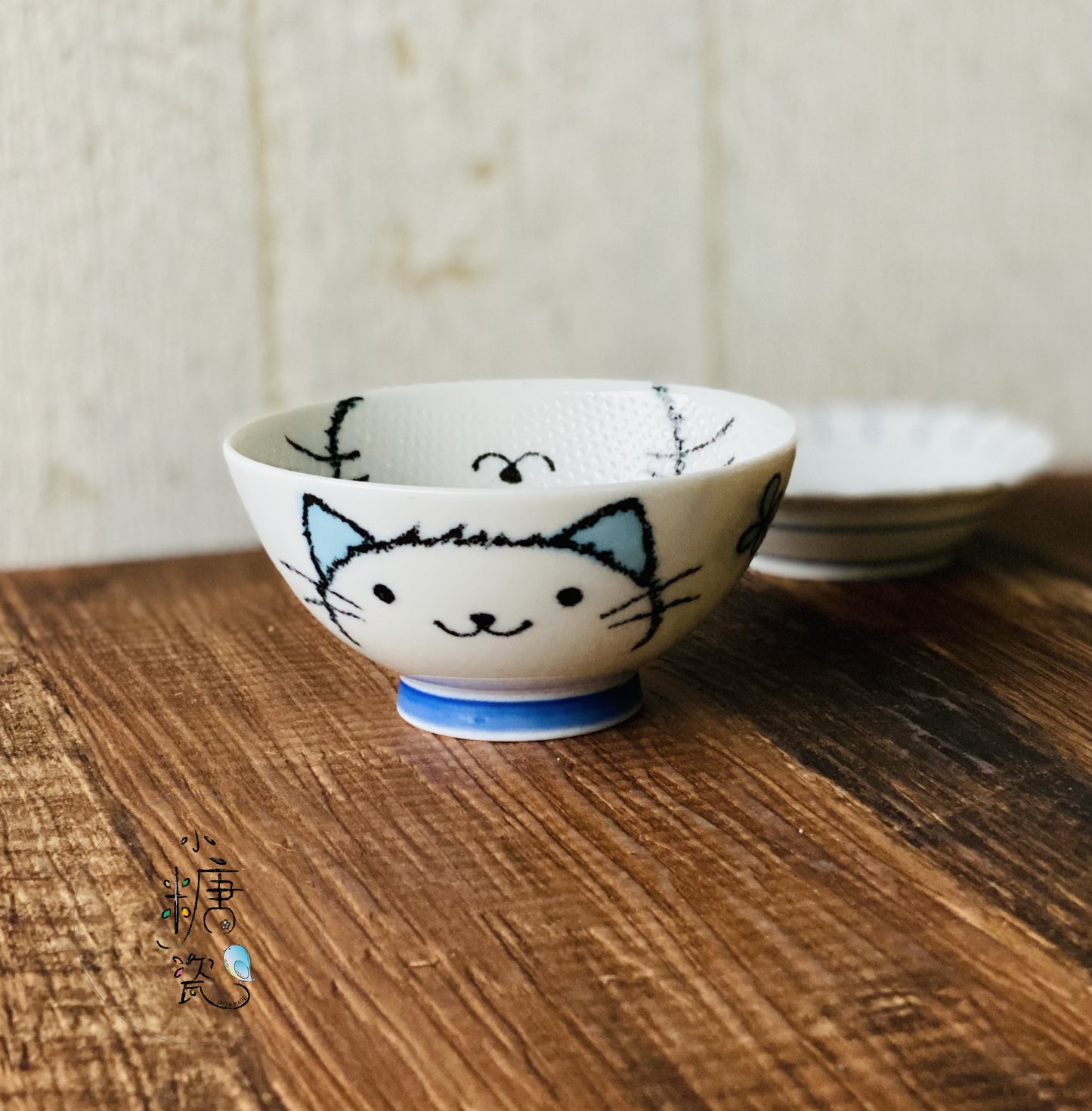 小糖瓷|日本製 不沾飯兒童(子供)手描喵喵飯碗