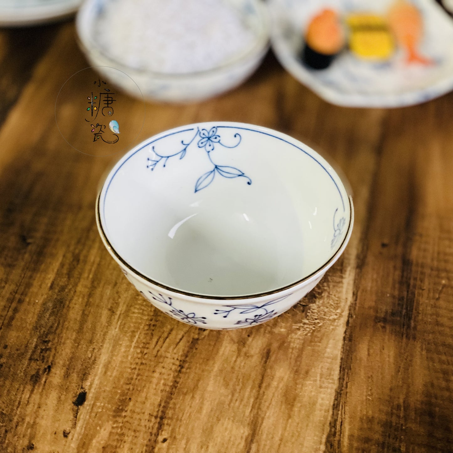 小糖瓷|日本製 光峰 美濃燒 線唐草系列輕量飯碗/茶碗