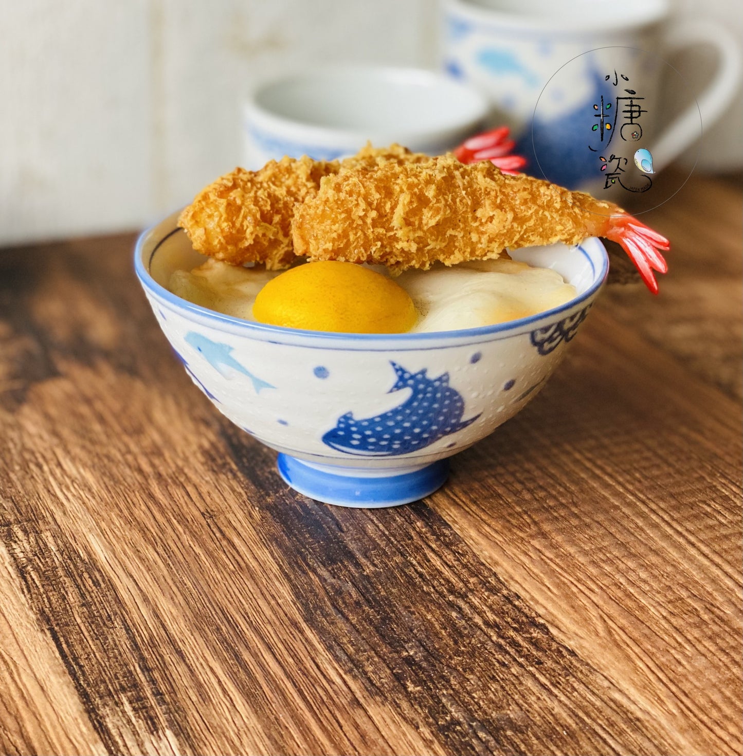 小糖瓷⎜日本製 魚兒游游鯨鯊游游飯碗