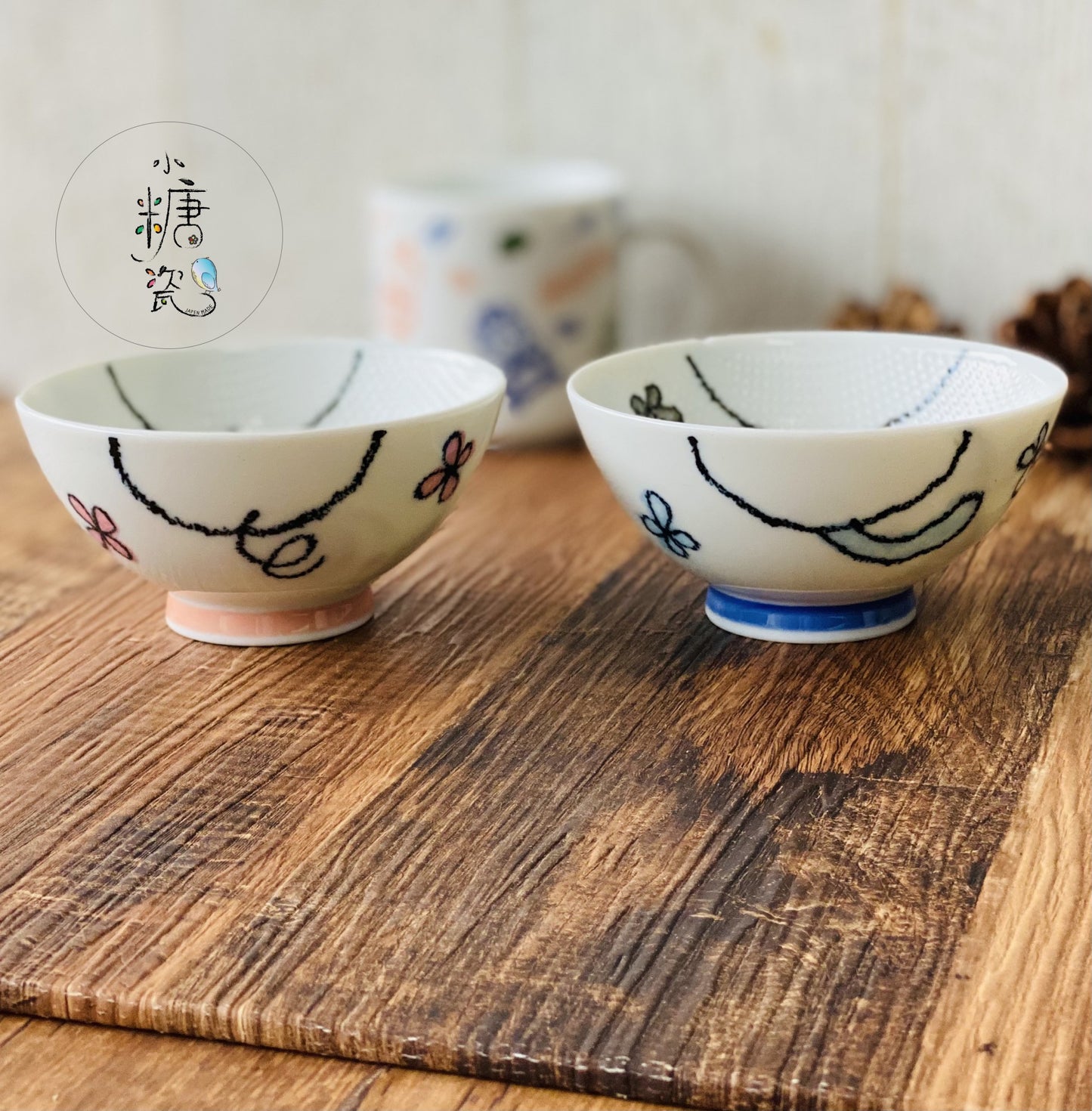小糖瓷|日本製 不沾飯兒童(子供)手描喵喵飯碗