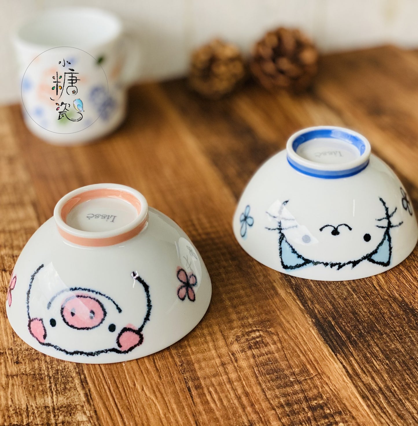 小糖瓷|日本製 不沾飯兒童(子供)手描喵喵飯碗
