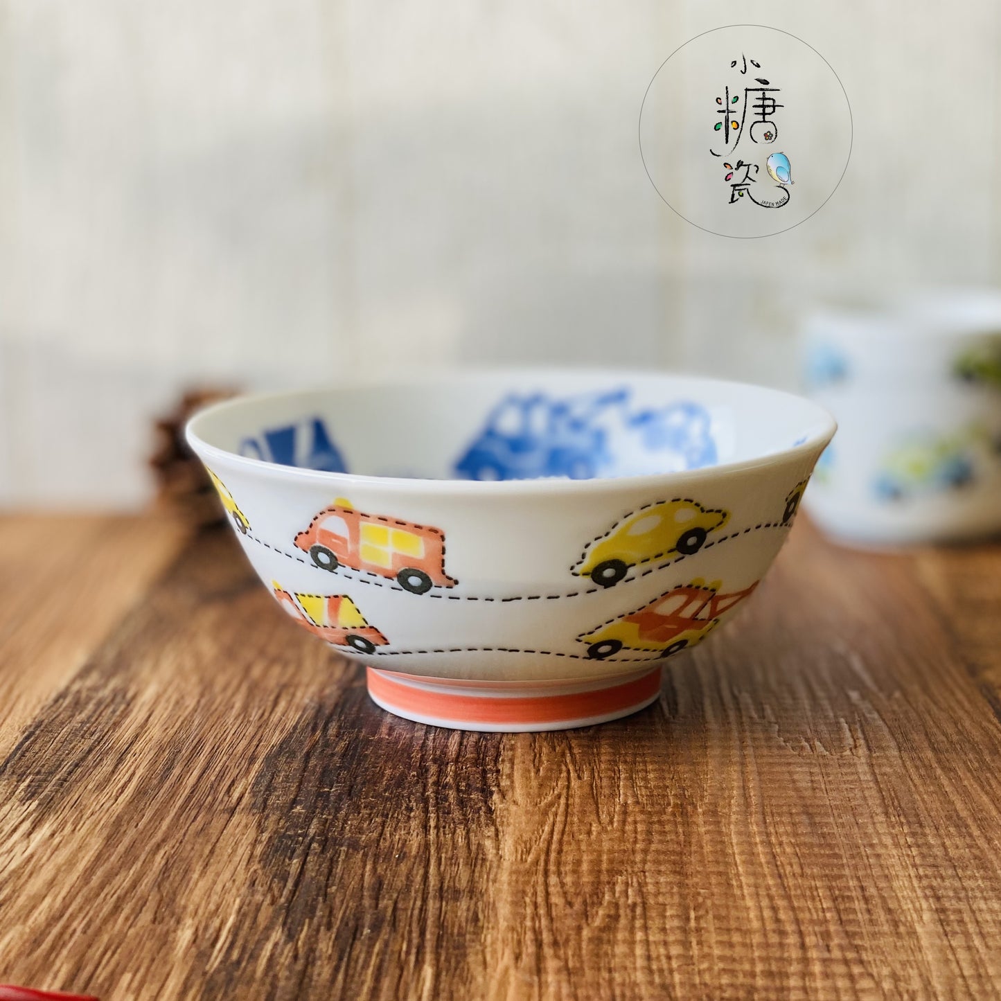 小糖瓷|日本製 兒童(子供)系列之浮雕手繪工具車輕量拉麵碗