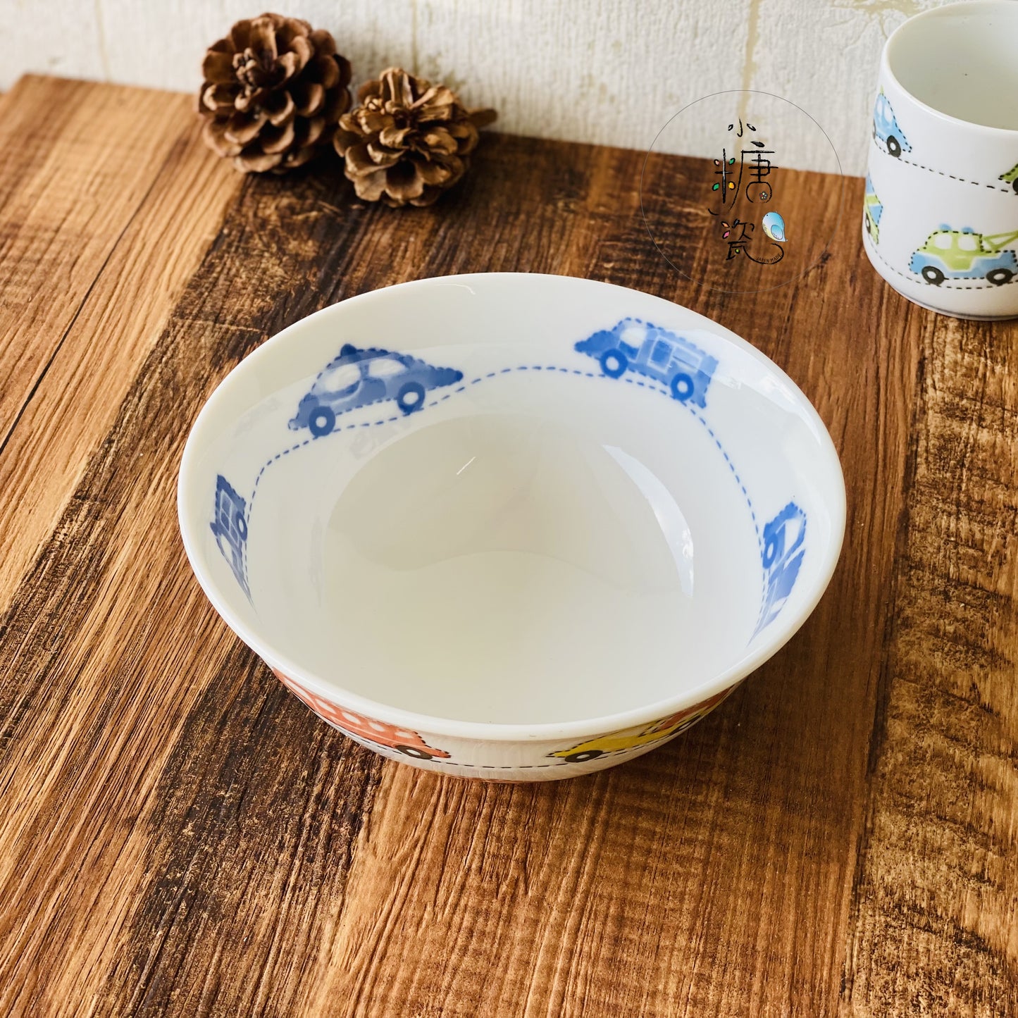 小糖瓷|日本製 兒童(子供)系列之浮雕手繪工具車輕量拉麵碗