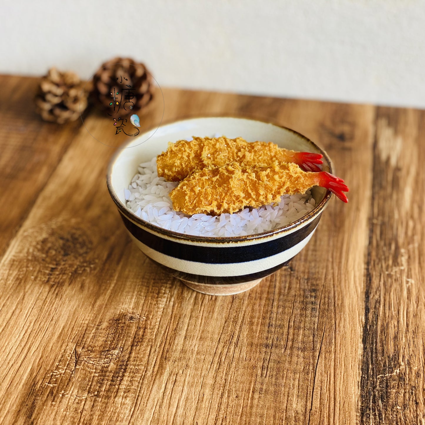 小糖瓷|日本製 裂釉小清新橫條紋陶味飯碗/迷你丼飯碗/湯碗