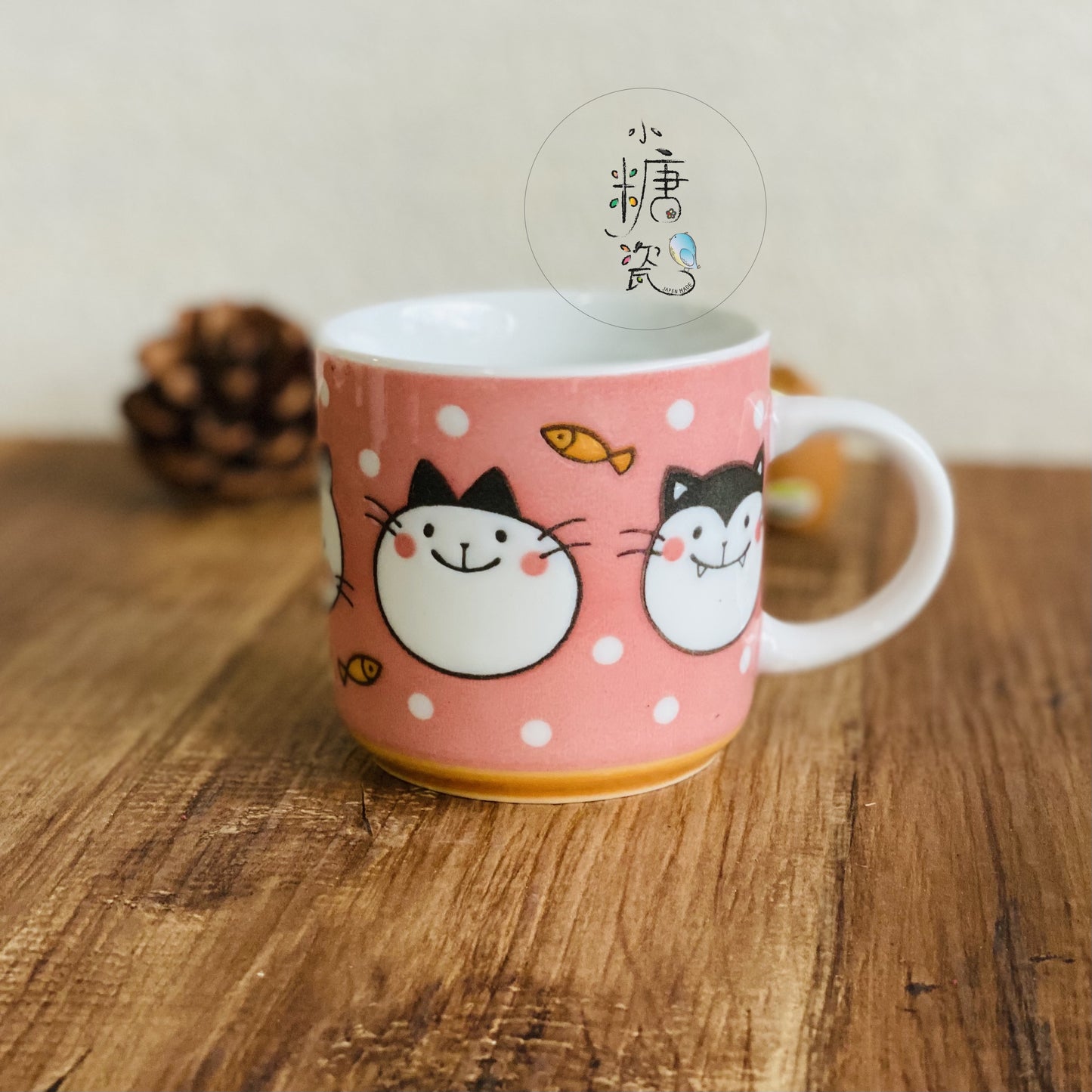 小糖瓷⎜日本製 兒童(子供)微笑貓貓系列馬克杯(兩色)