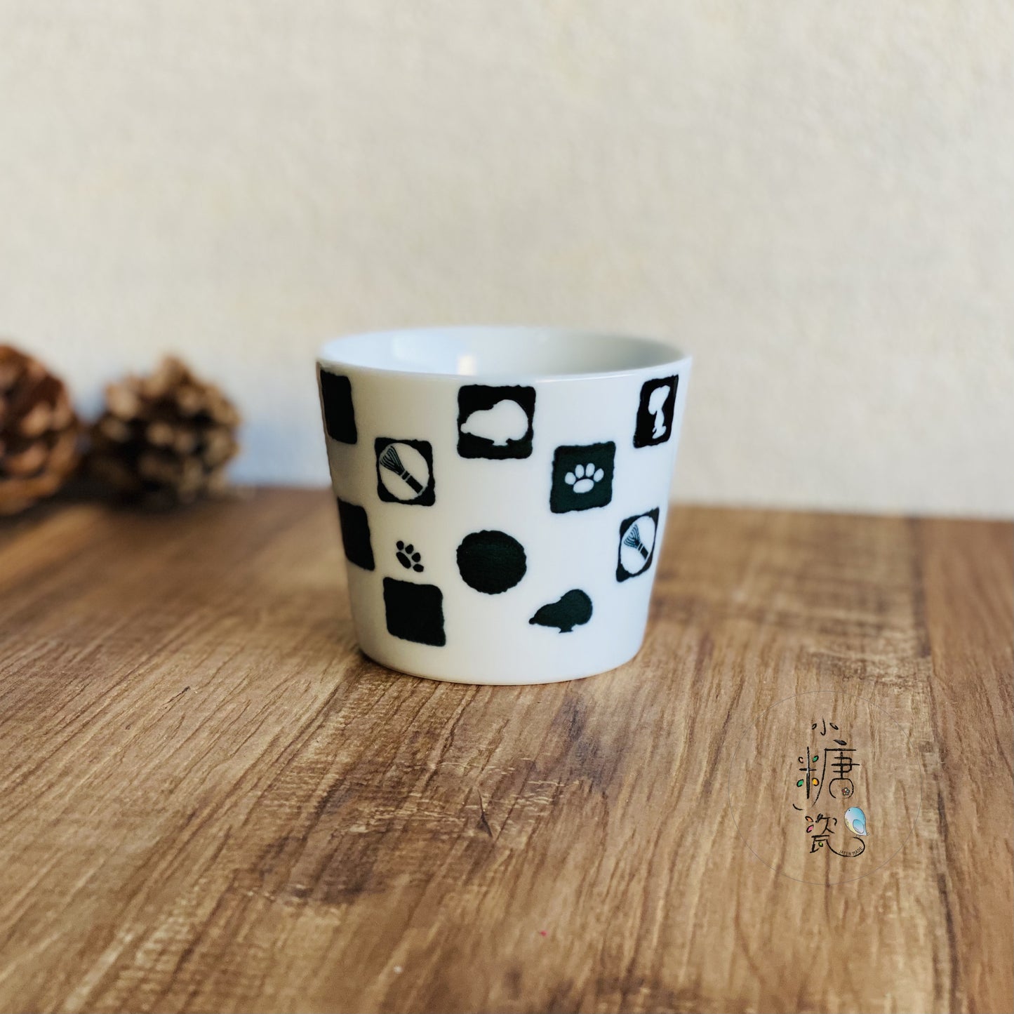 小糖瓷|日本製 🈴️ 棋盤格紋史努比豬口杯/茶杯/甜點杯/涼麵杯