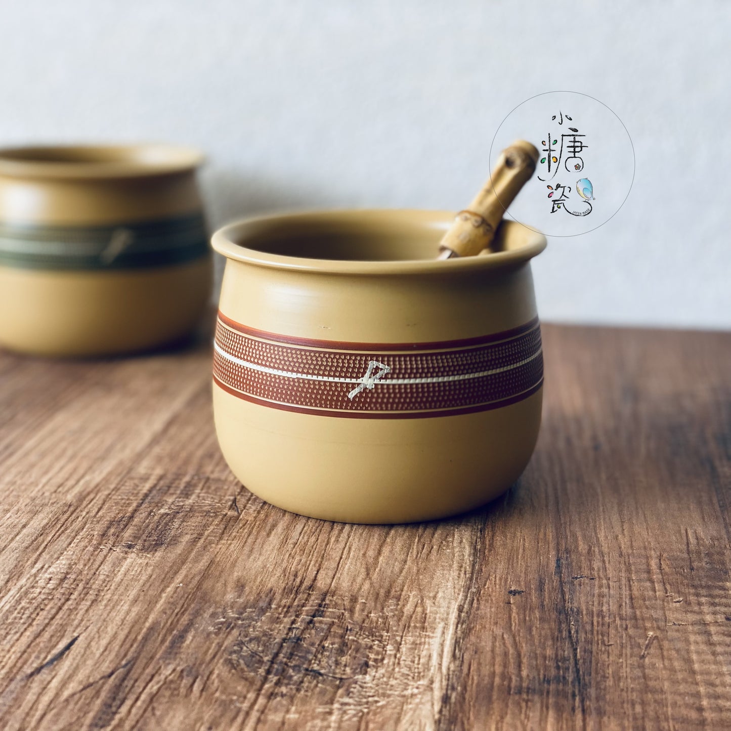 小糖瓷|日本製 新品 🈴️ 手作日式和風雙色”落款“手繪輕量茶洗/抹茶鉢(兩色)