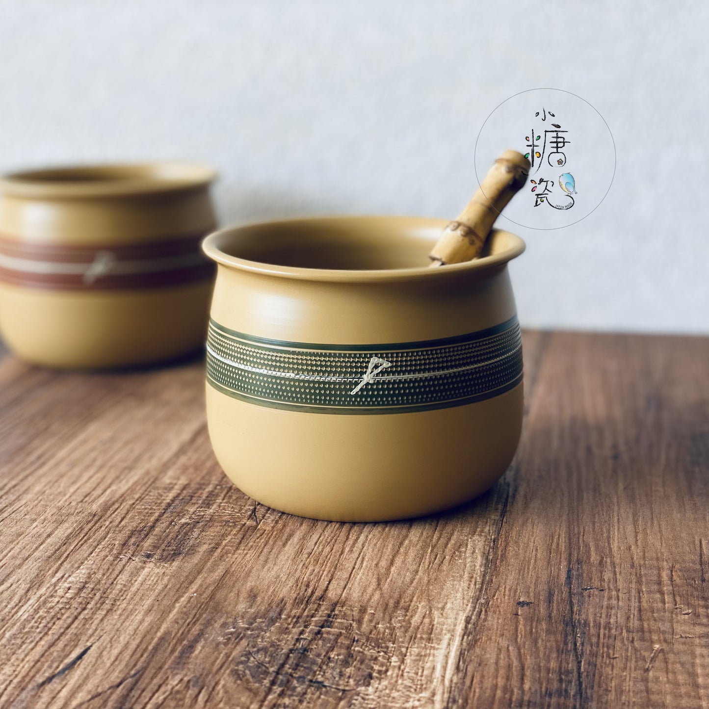 小糖瓷|日本製 新品 🈴️ 手作日式和風雙色”落款“手繪輕量茶洗/抹茶鉢(兩色)