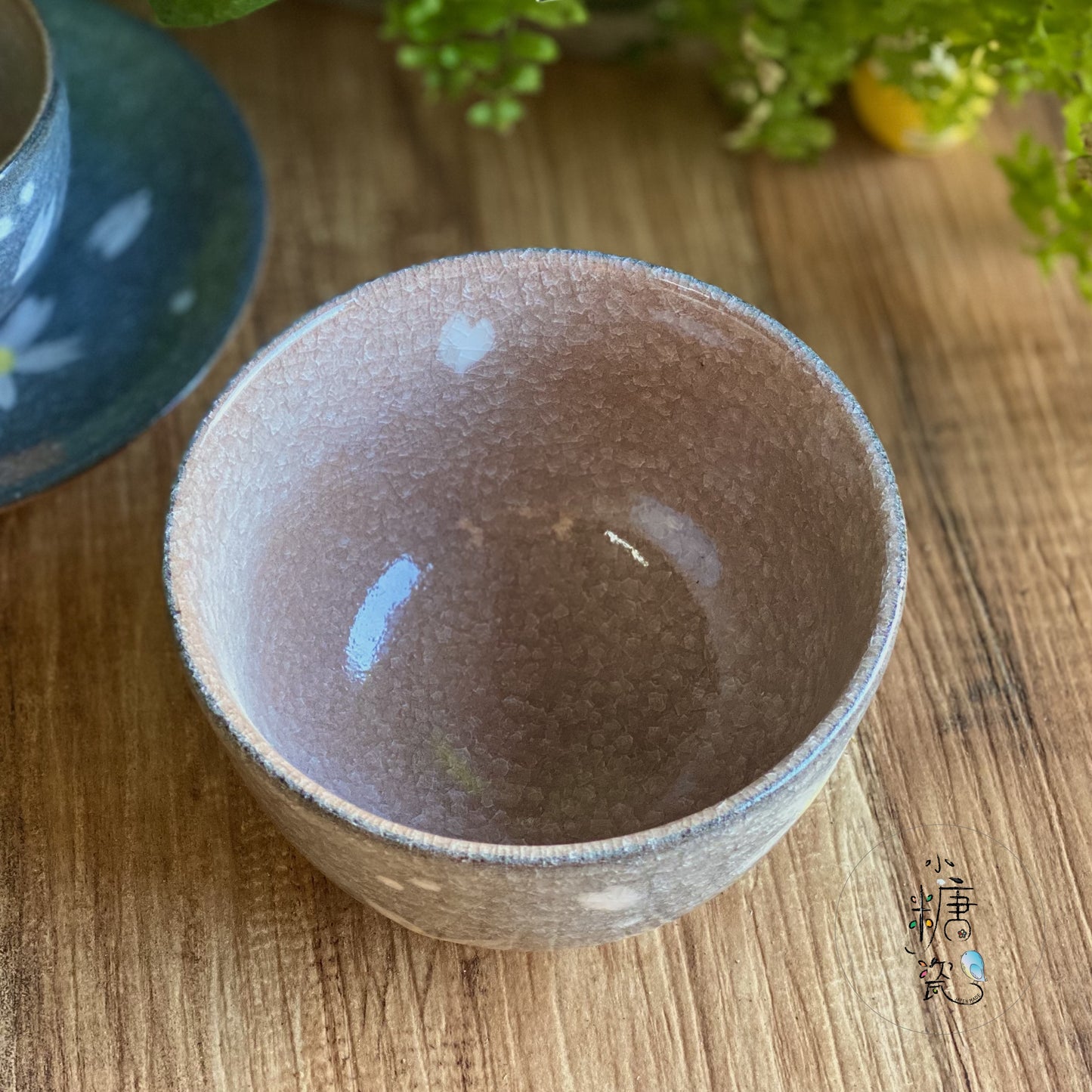 小糖瓷|日本製 陶作冰裂釉小雛菊抹茶碗/茶碗/飯碗