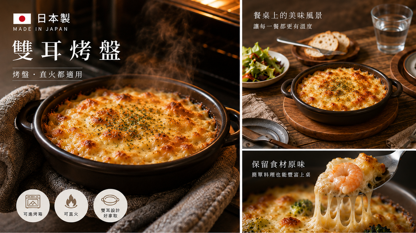[T.M.C] 可以直火又可以進烤箱的雙耳烤盤