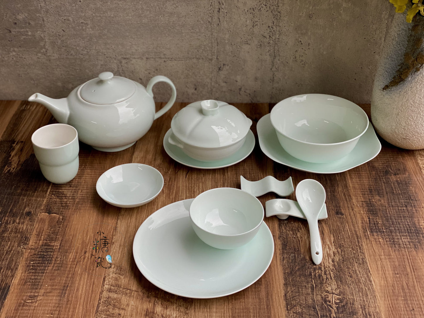 小糖瓷| 獨家販售 [預定/訂製] 高級骨瓷的青藍骨瓷餐具｜各式器型