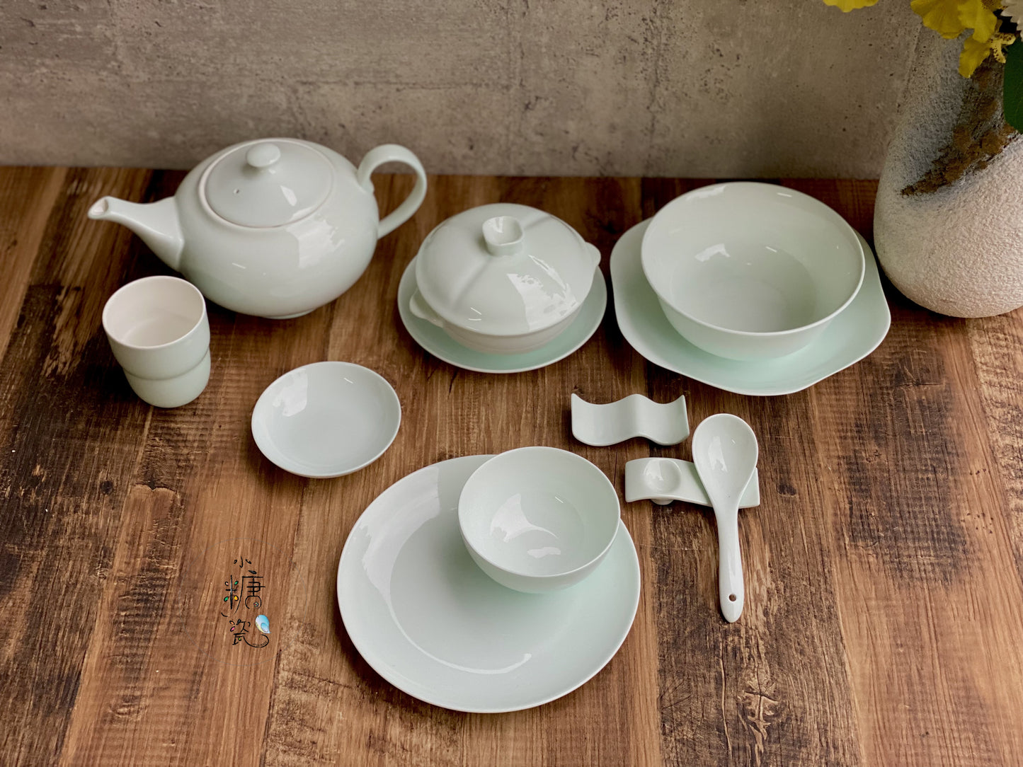 小糖瓷| 獨家販售 [預定/訂製] 高級骨瓷的青藍骨瓷餐具｜各式器型