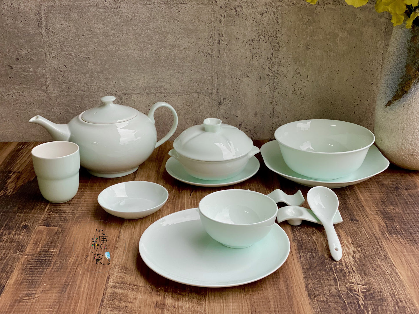 小糖瓷| 獨家販售 [預定/訂製] 高級骨瓷的青藍骨瓷餐具｜各式器型