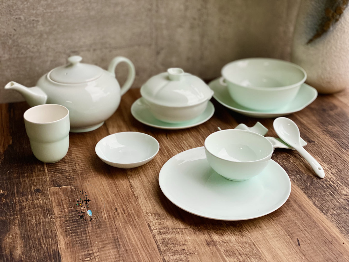 小糖瓷| 獨家販售 [預定/訂製] 高級骨瓷的青藍骨瓷餐具｜各式器型
