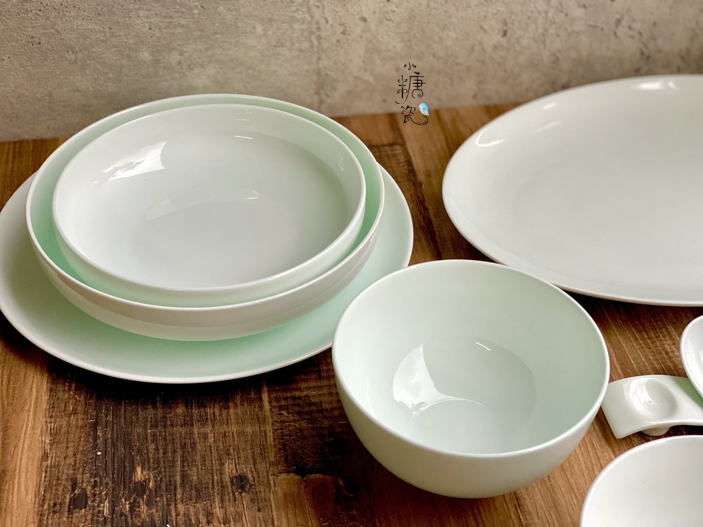 小糖瓷| 獨家販售 [預定/訂製] 高級骨瓷的青藍骨瓷餐具｜各式器型
