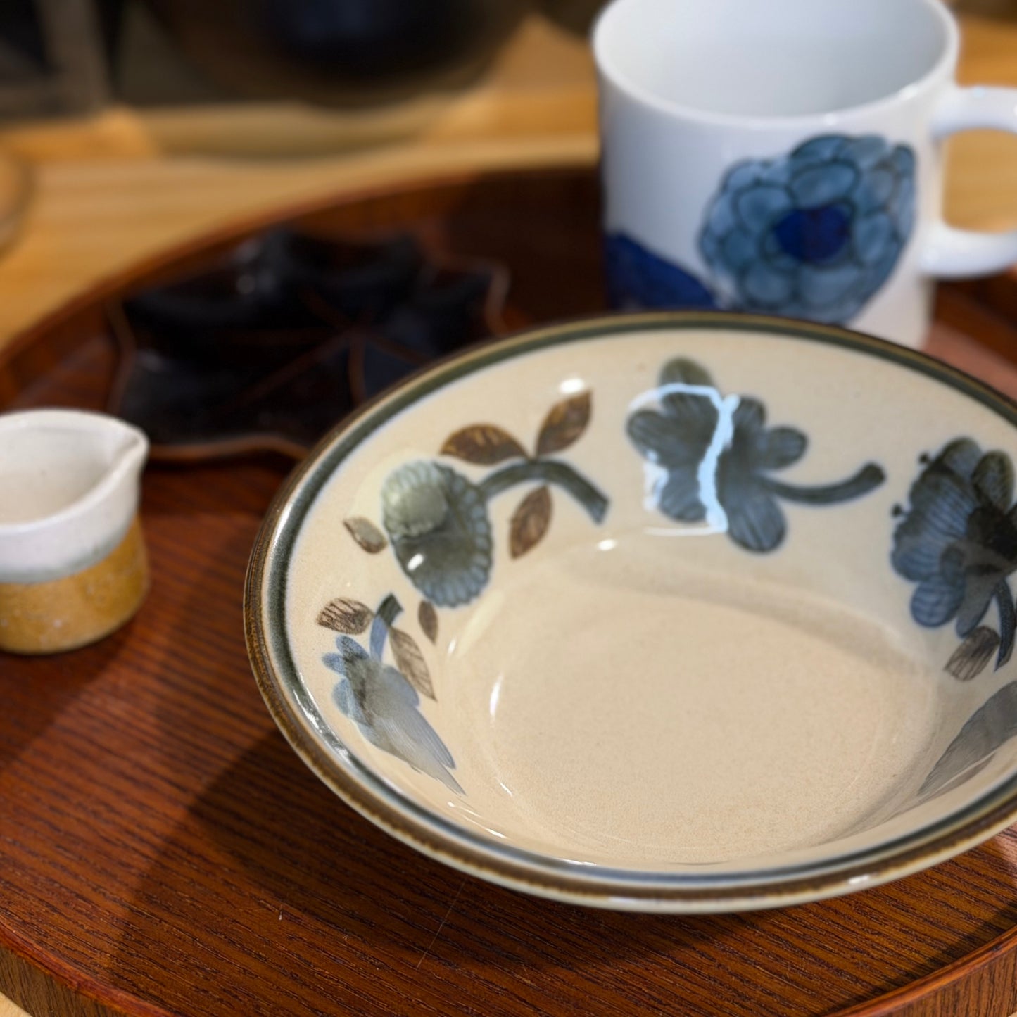 古染雛菊小花沙拉鉢/甜點鉢