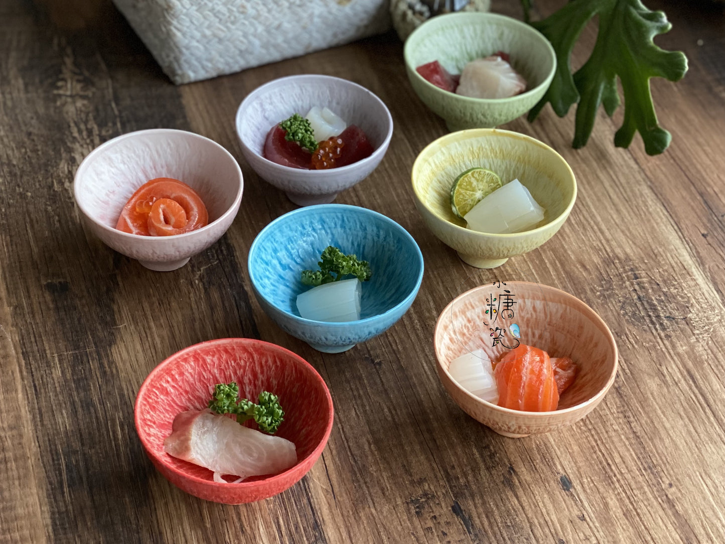 小糖瓷｜日本製 [板前料理] [日峰] 百花齊放。絢彩煙花漬物缽/前菜小盤