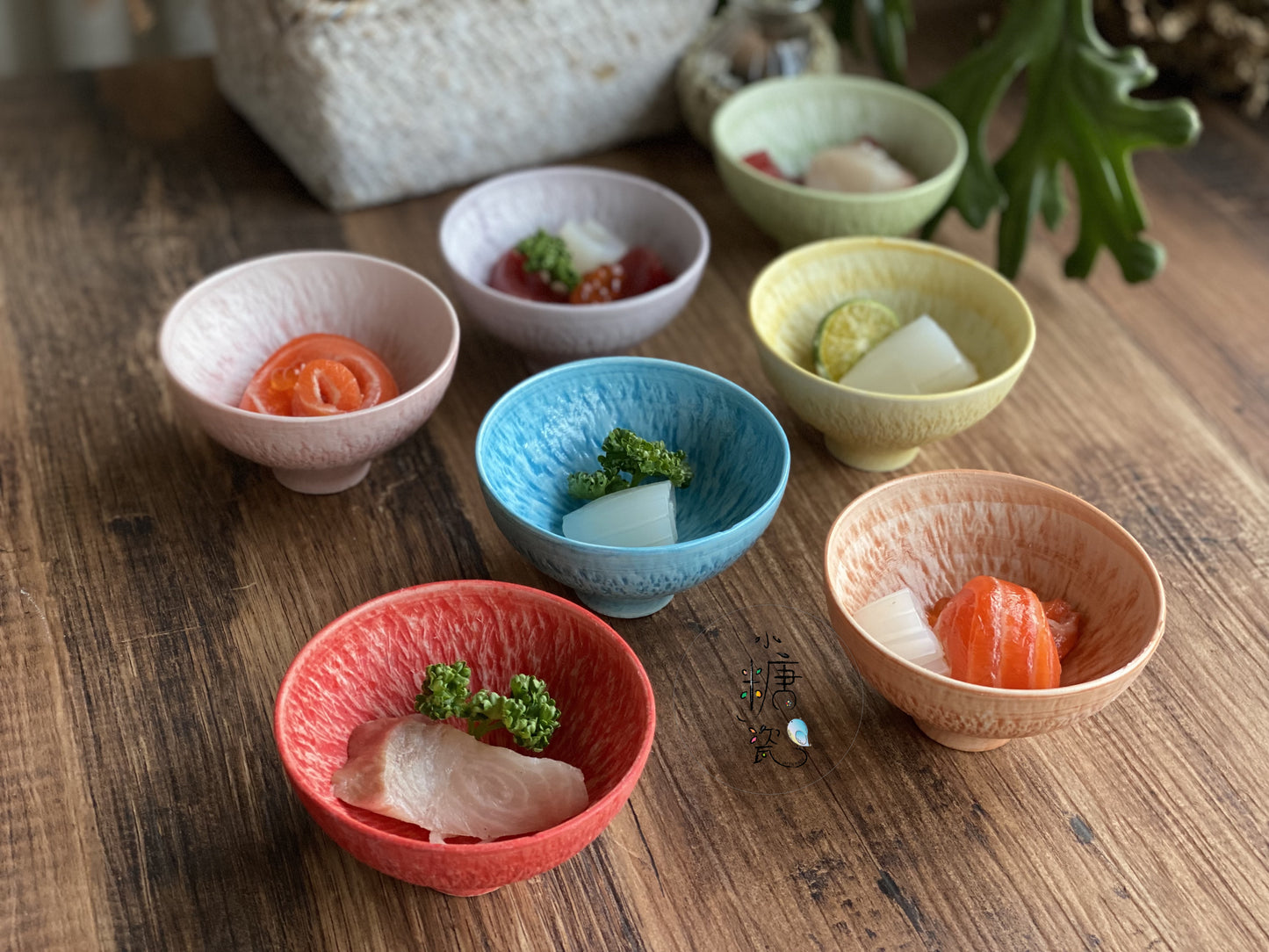 小糖瓷｜日本製 [板前料理] [日峰] 百花齊放。絢彩煙花漬物缽/前菜小盤