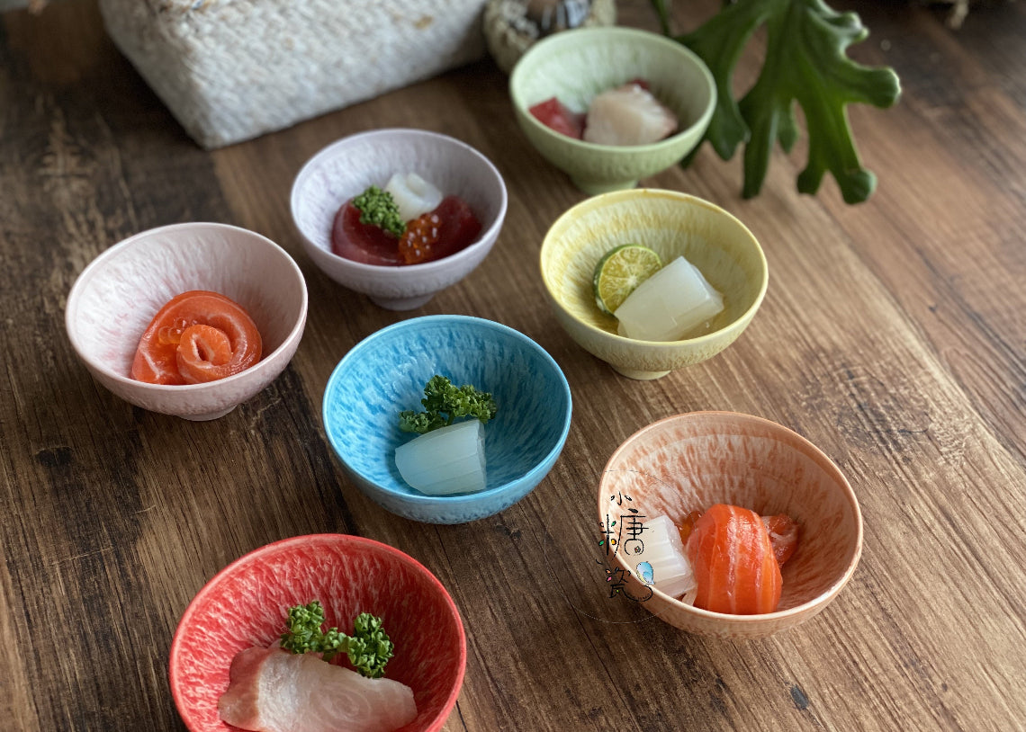 小糖瓷｜日本製 [板前料理] [日峰] 百花齊放。絢彩煙花漬物缽/前菜小盤