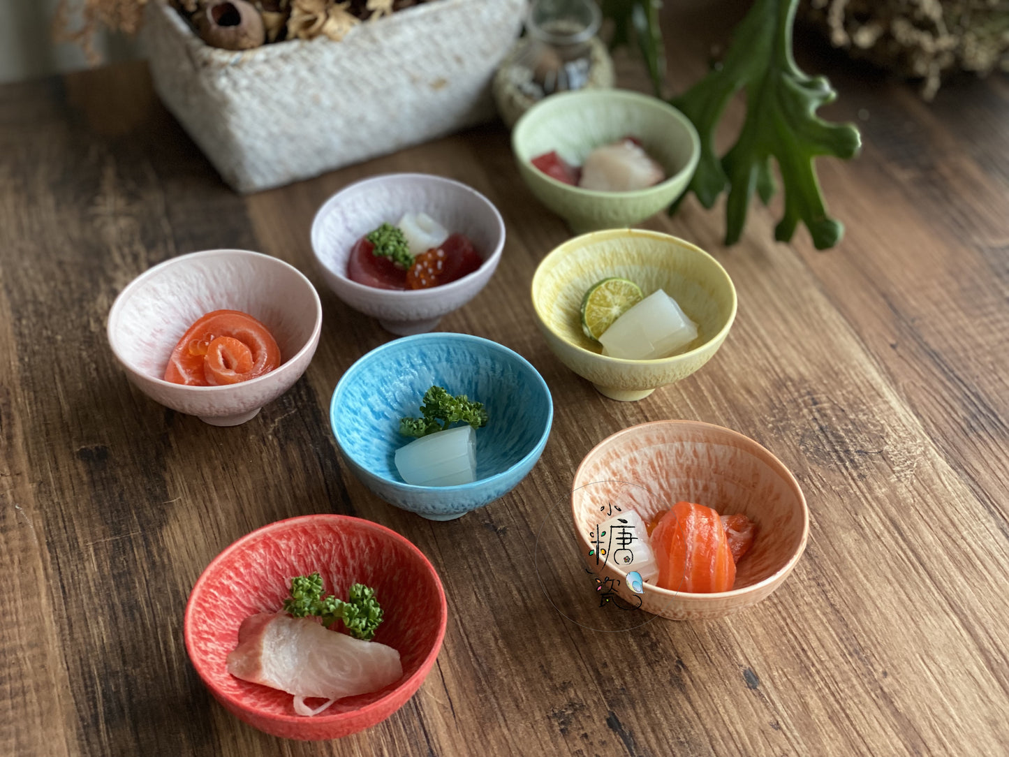 小糖瓷｜日本製 [板前料理] [日峰] 百花齊放。絢彩煙花漬物缽/前菜小盤
