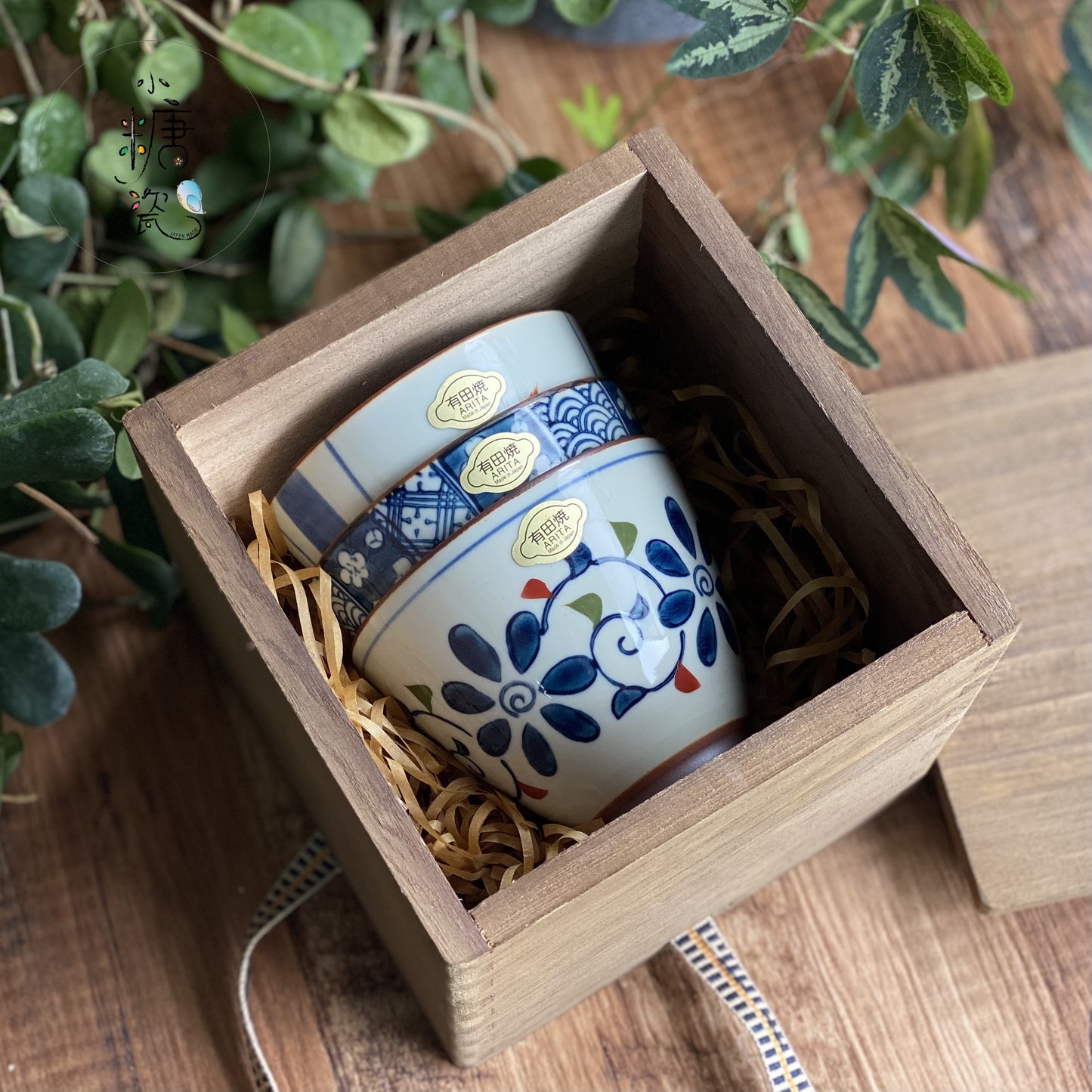 小糖瓷⎜日本製 🈴️ 有田燒日式手握茶杯禮盒（木盒裝）