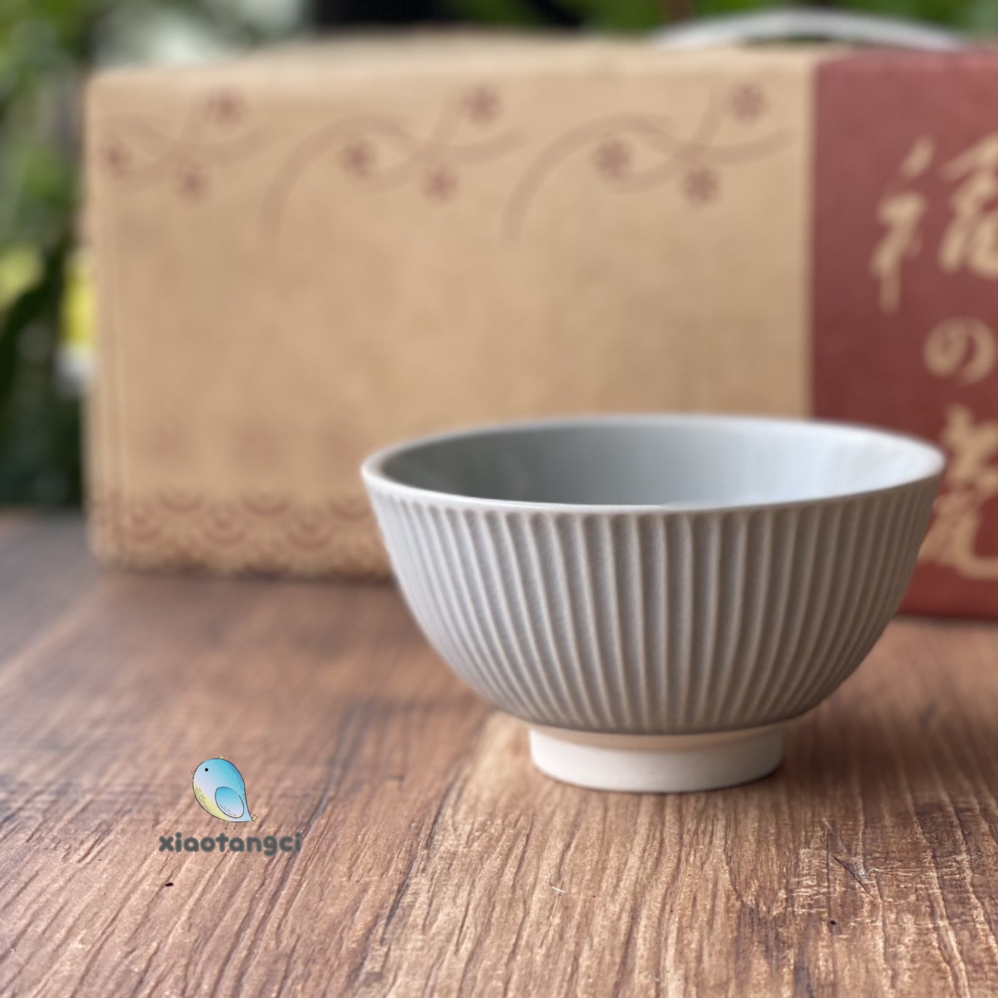 小糖瓷｜日本製 [特價] 菊割十草飯碗禮盒（六入）
