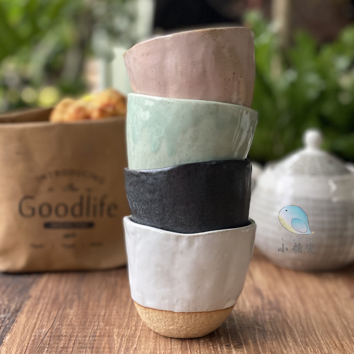 小糖瓷⎜日本製  陶器手捏茶杯/咖啡杯/手握杯