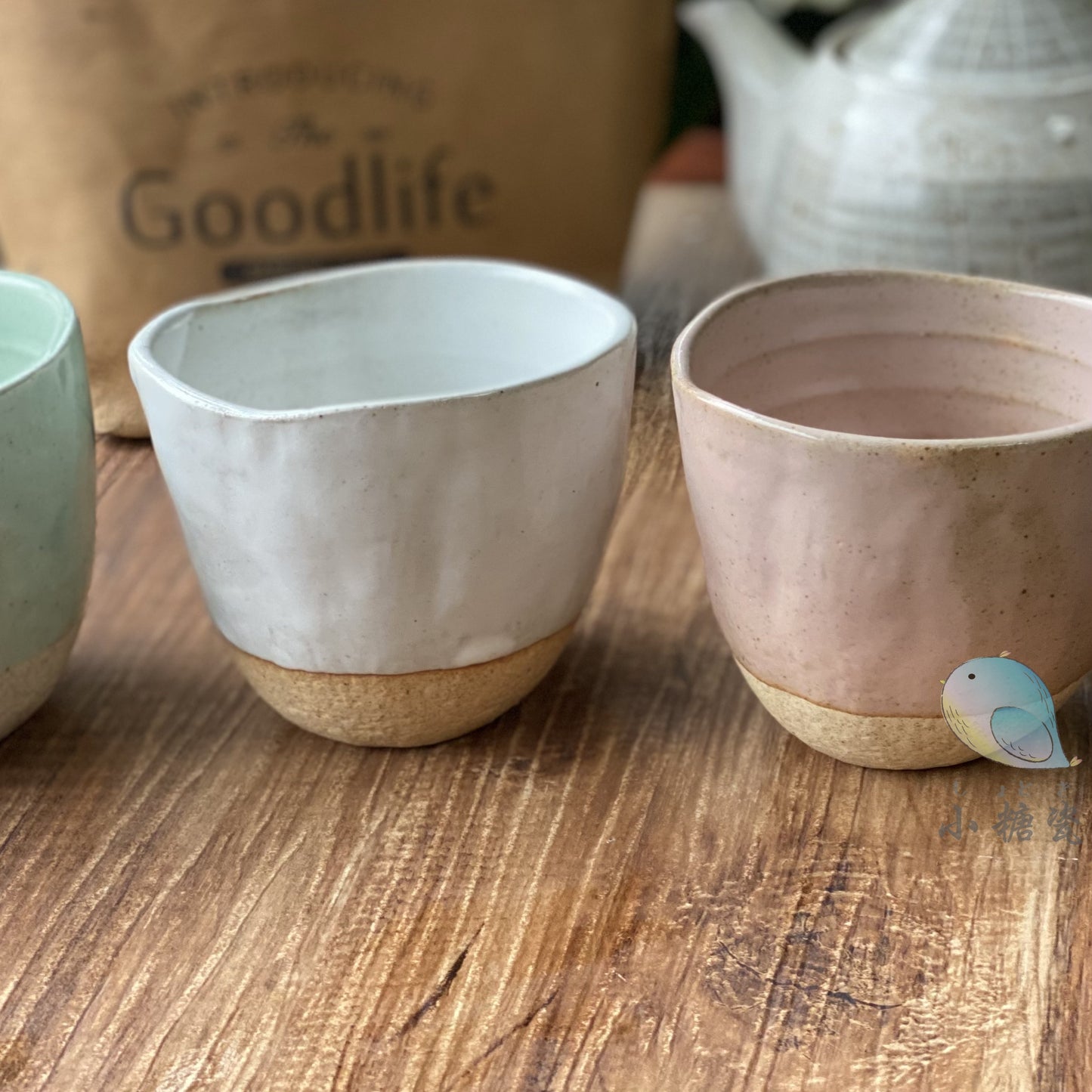 小糖瓷⎜日本製  陶器手捏茶杯/咖啡杯/手握杯