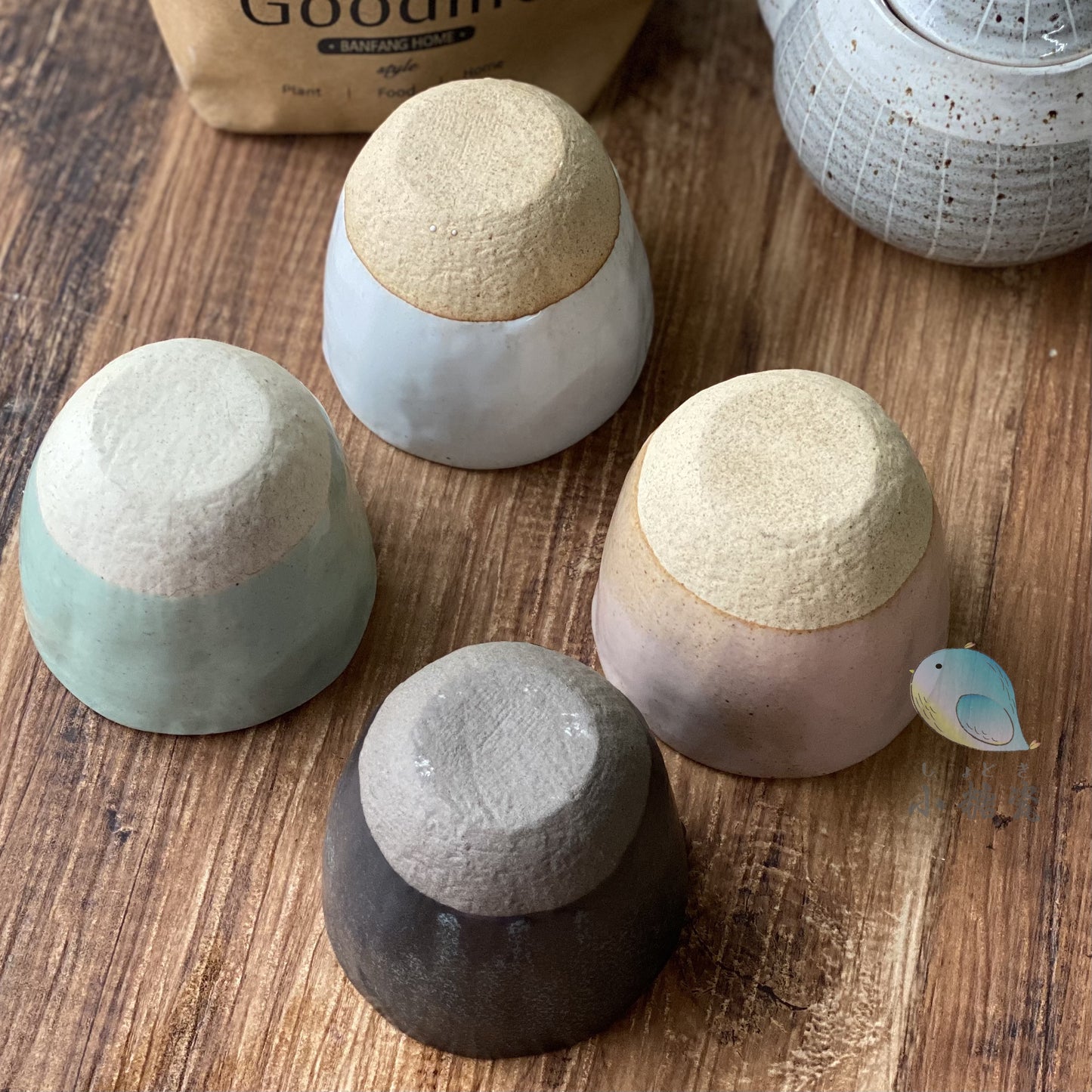 小糖瓷⎜日本製  陶器手捏茶杯/咖啡杯/手握杯