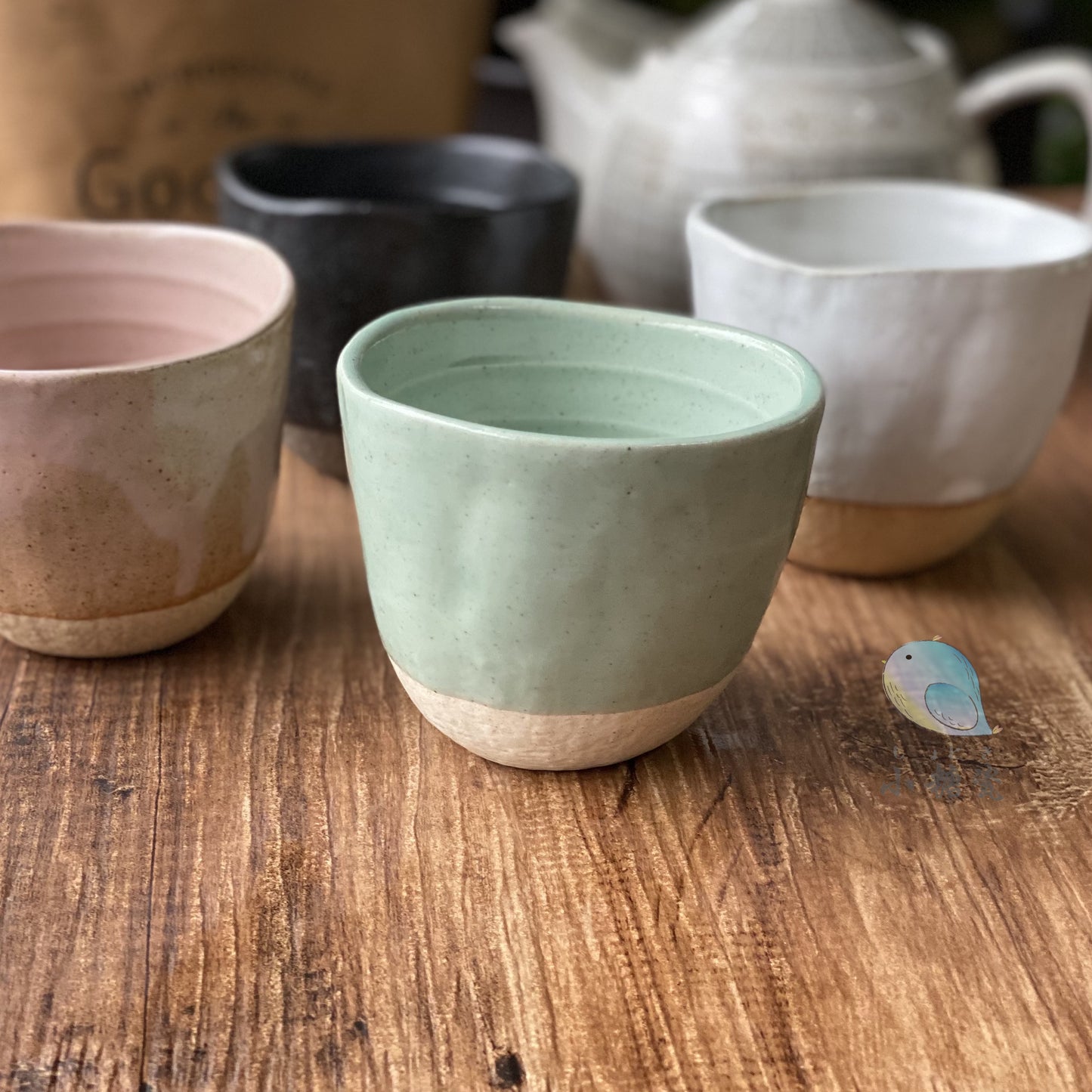 小糖瓷⎜日本製  陶器手捏茶杯/咖啡杯/手握杯