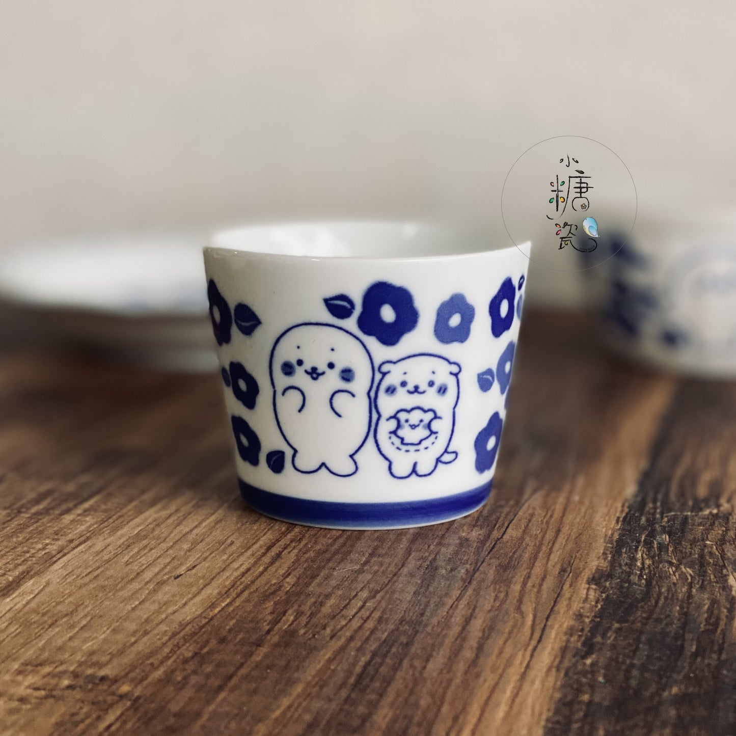 小糖瓷｜日本製 [SAN-X] MAMEGOMA 海豹寶寶豬口杯/茶杯/茶碗蒸杯/甜點杯