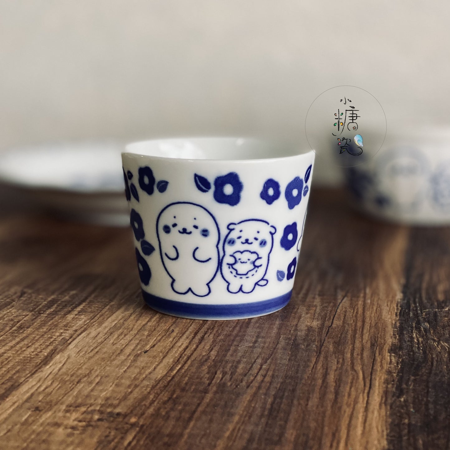 小糖瓷｜日本製 [SAN-X] MAMEGOMA 海豹寶寶豬口杯/茶杯/茶碗蒸杯/甜點杯