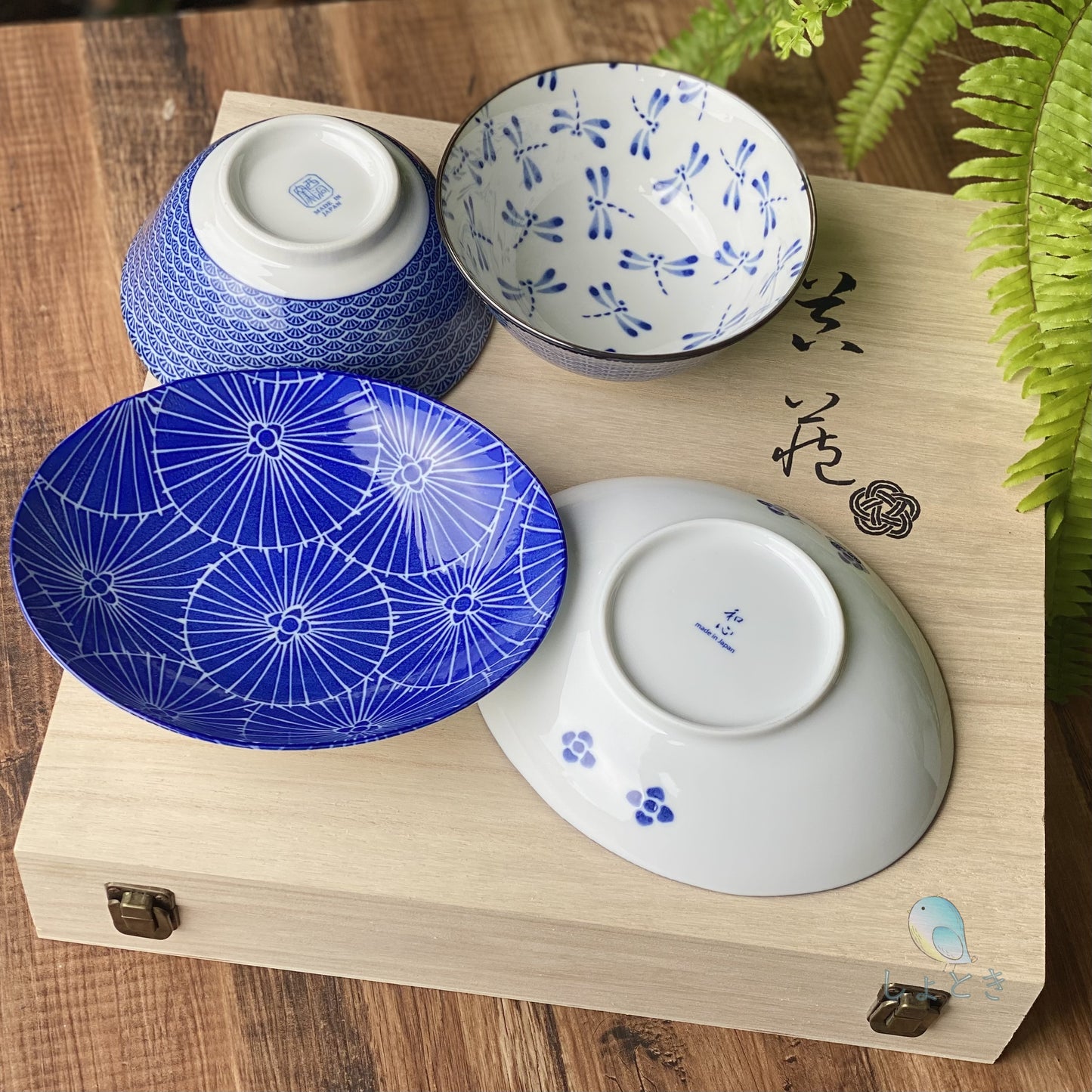 小糖瓷｜日本製 [禮盒組] 四入禮盒組 （兩盤兩碗）送木筷