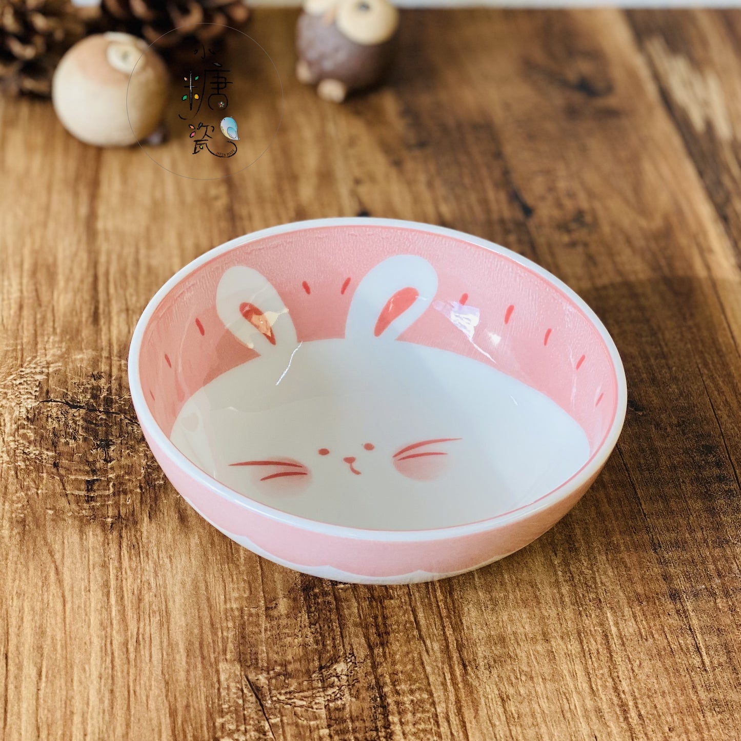 小糖瓷｜日本製 兒童（子供）輕量小獅子小兔子早餐碗/沙拉碗/甜點碗