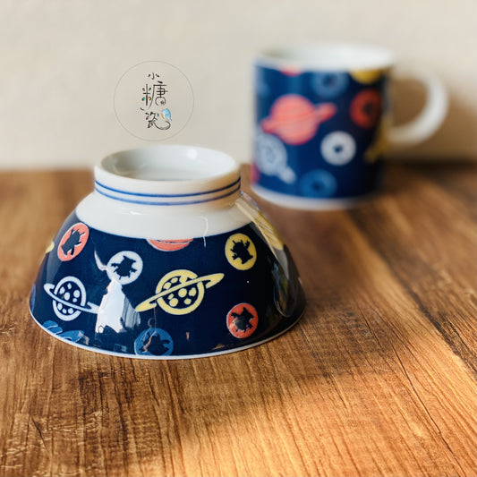 小糖瓷｜日本製 🈴️ 宇宙星球三眼怪獸/高腳飯碗/飯碗/茶碗