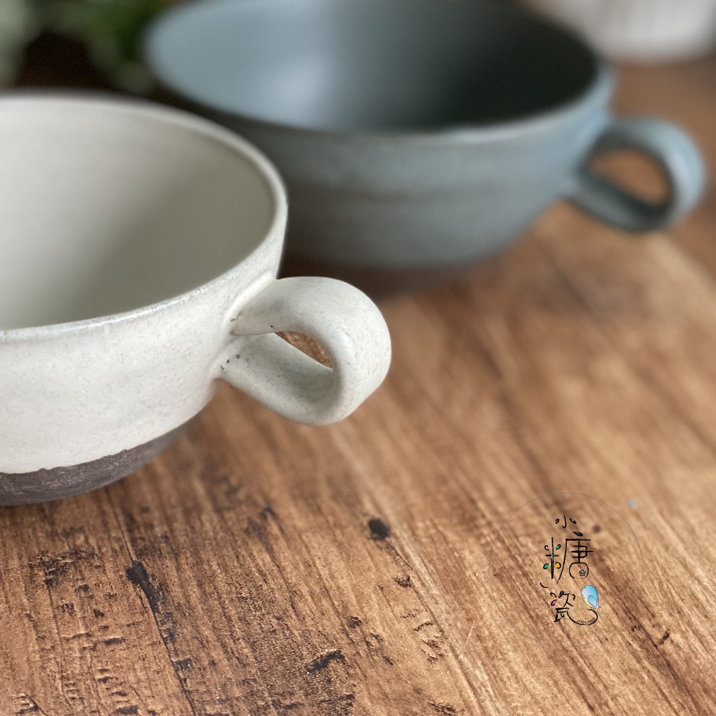 小糖瓷｜日本製 陶製輕量職人手作濃湯杯（兩色）