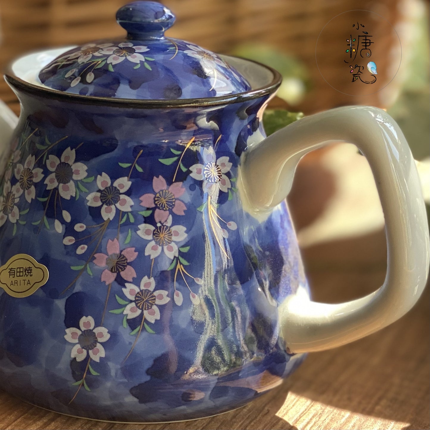 小糖瓷｜日本製 🈴️ [有田燒] 櫻花粉手繪手把茶壺