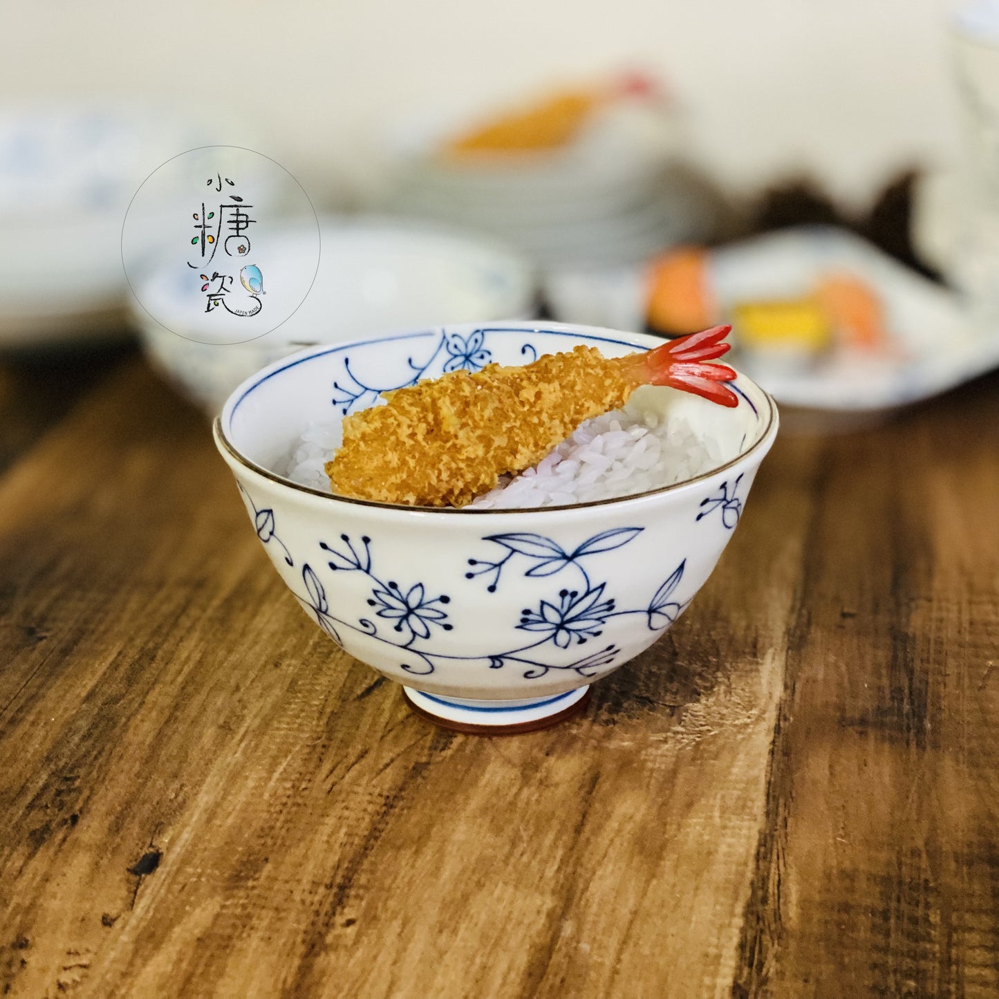小糖瓷｜日本製 光峰 美濃燒 線唐草系列輕量飯碗/茶碗