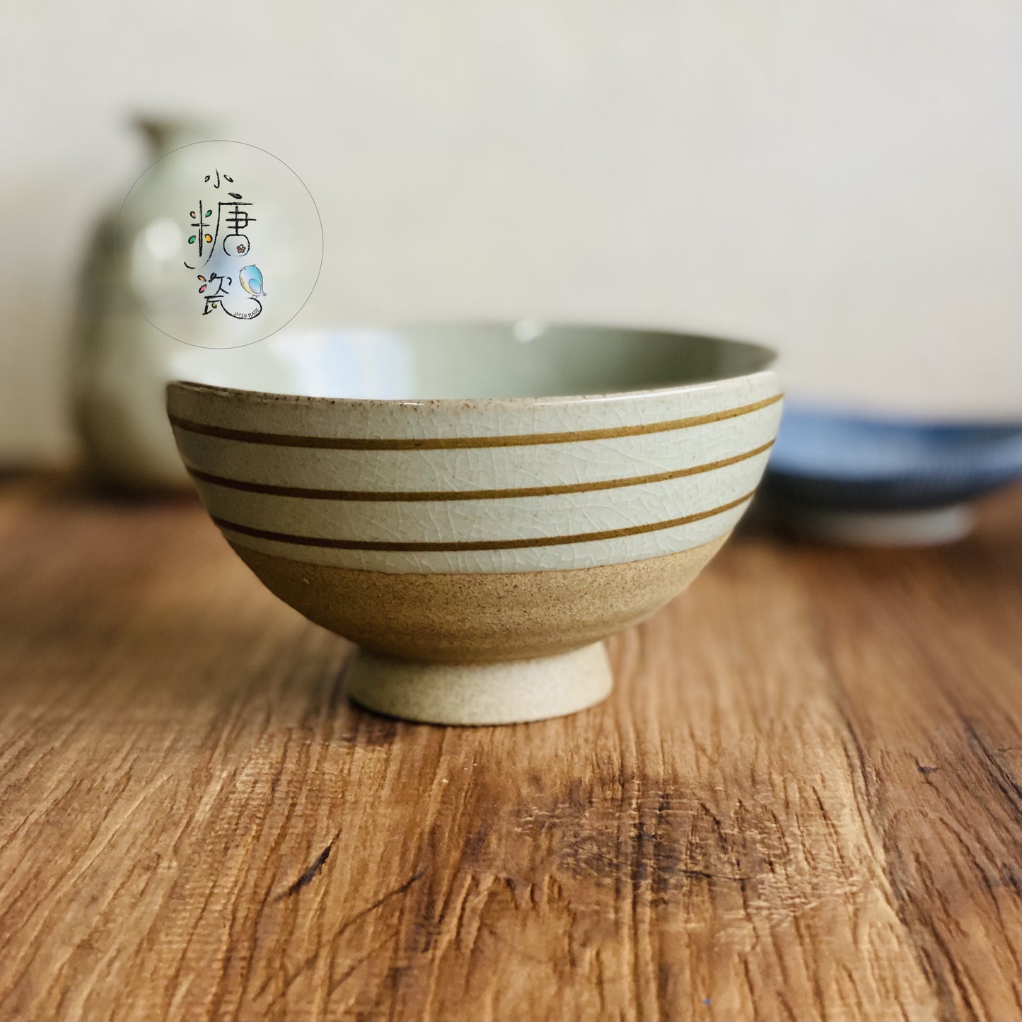 小糖瓷｜日本製 🈴️［有田燒] 有田燒裂釉陶質感飯碗