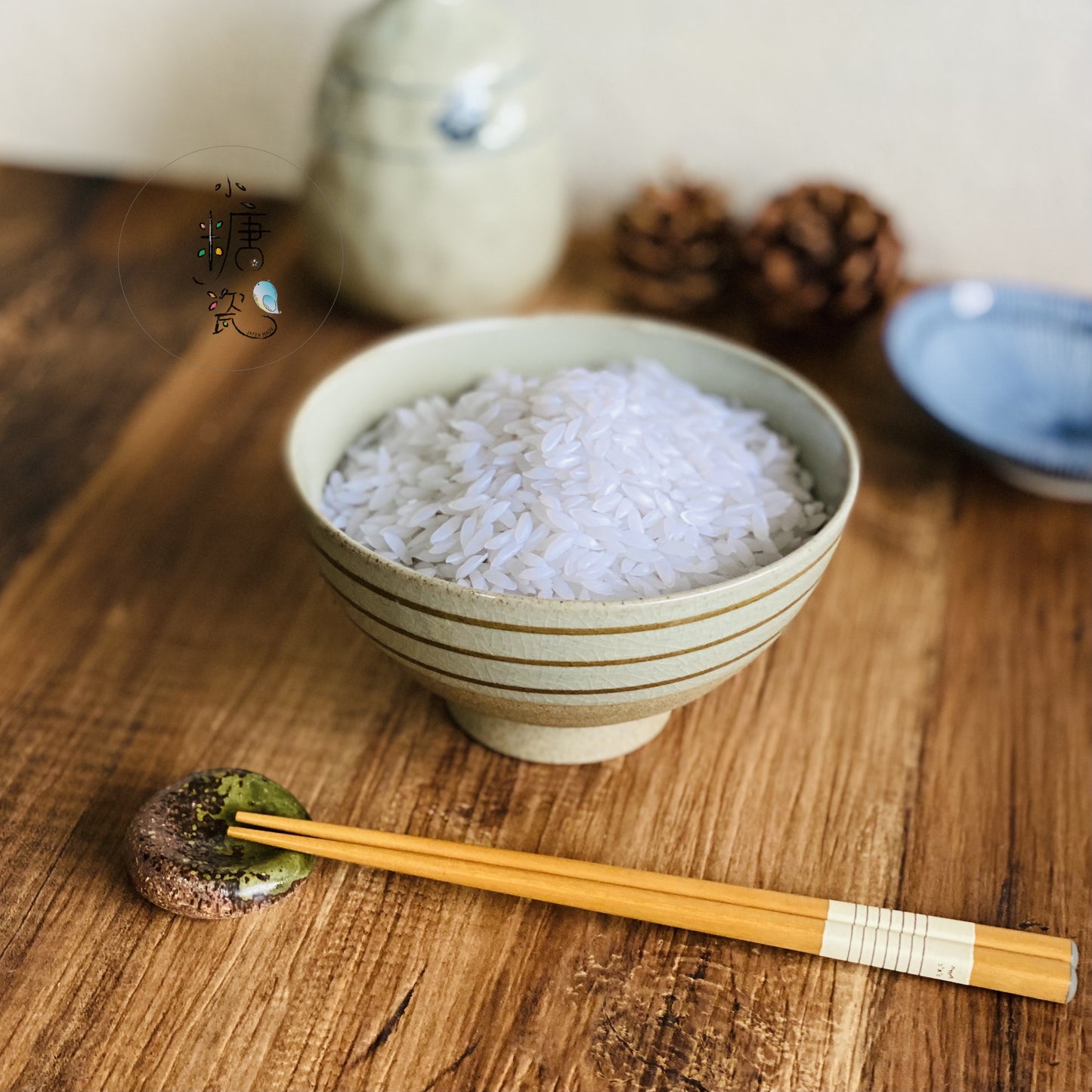 小糖瓷｜日本製 🈴️［有田燒] 有田燒裂釉陶質感飯碗