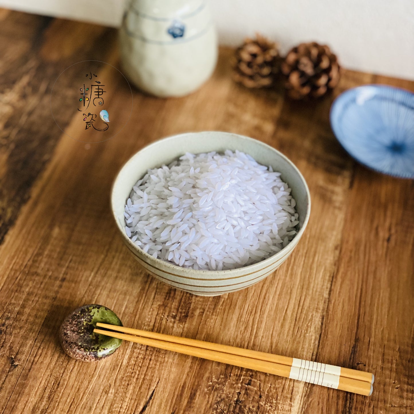 小糖瓷｜日本製 🈴️［有田燒] 有田燒裂釉陶質感飯碗